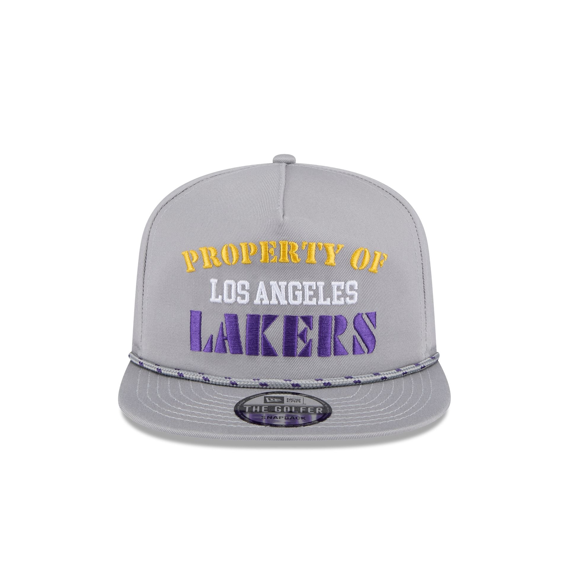 Los Angeles Lakers Vintage Gray Rope Golfer Hat