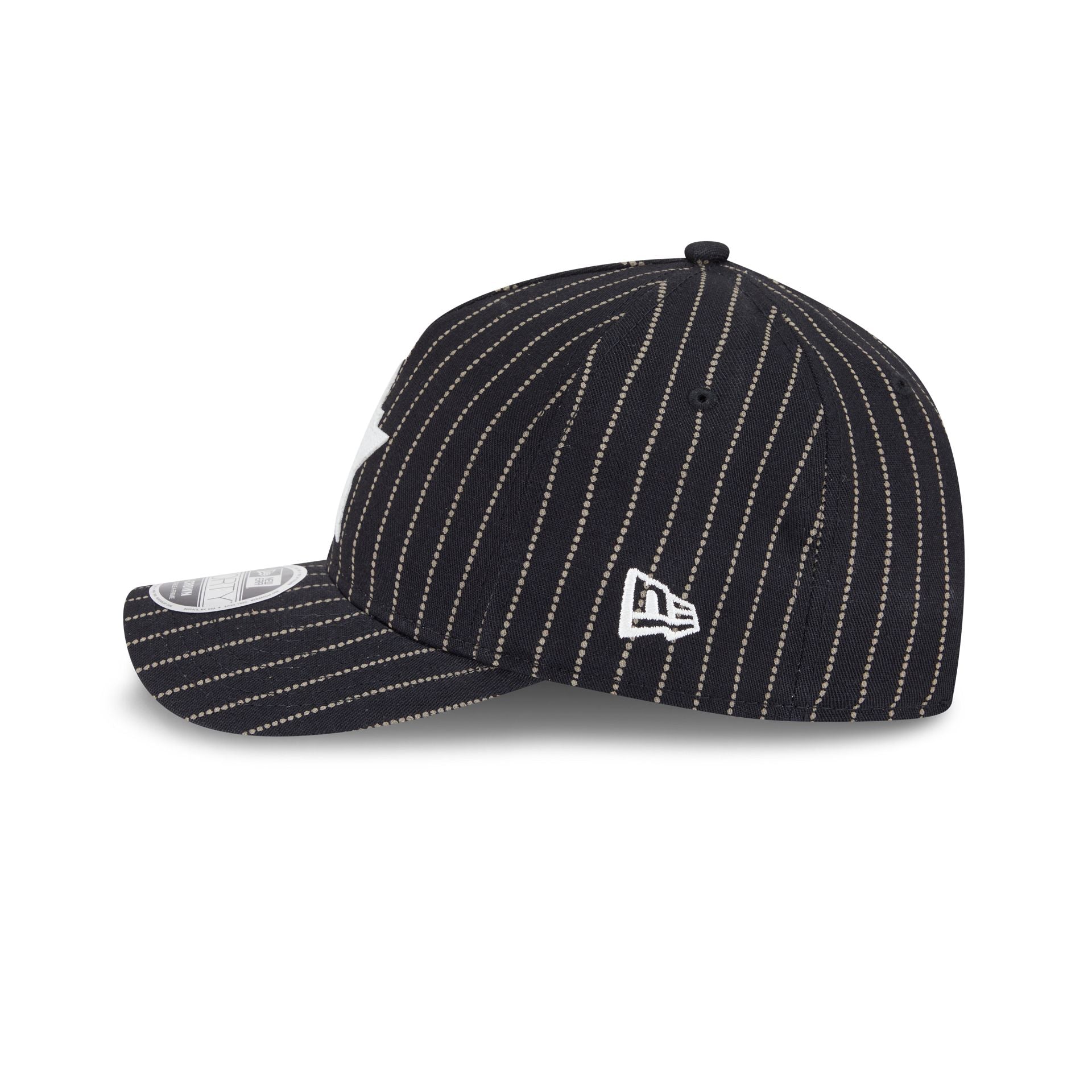 Houston Astros Dotted Pinstripe 9FORTY M-Crown A-Frame Adjustable Hat