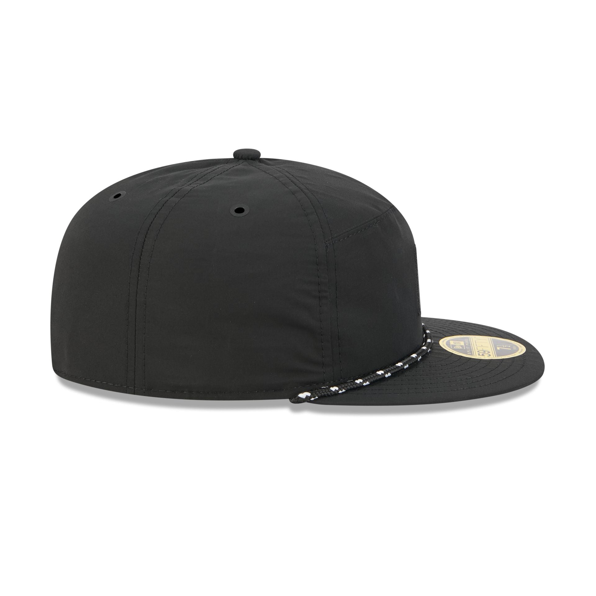 New York Mets Black Poly Rope Split Panel 59FIFTY Fitted Hat