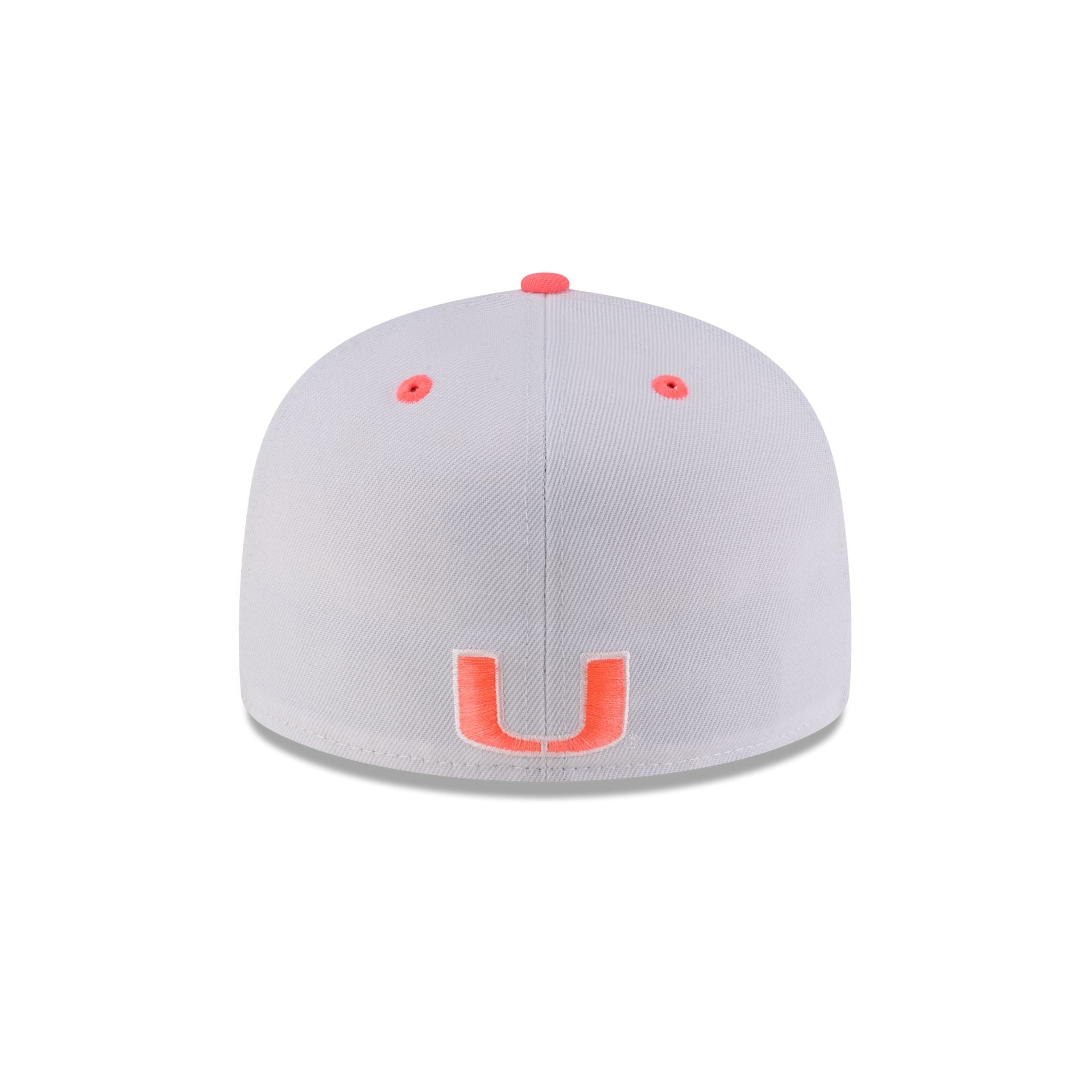 Miami Hurricanes Chrome Pink 59FIFTY Fitted Hat