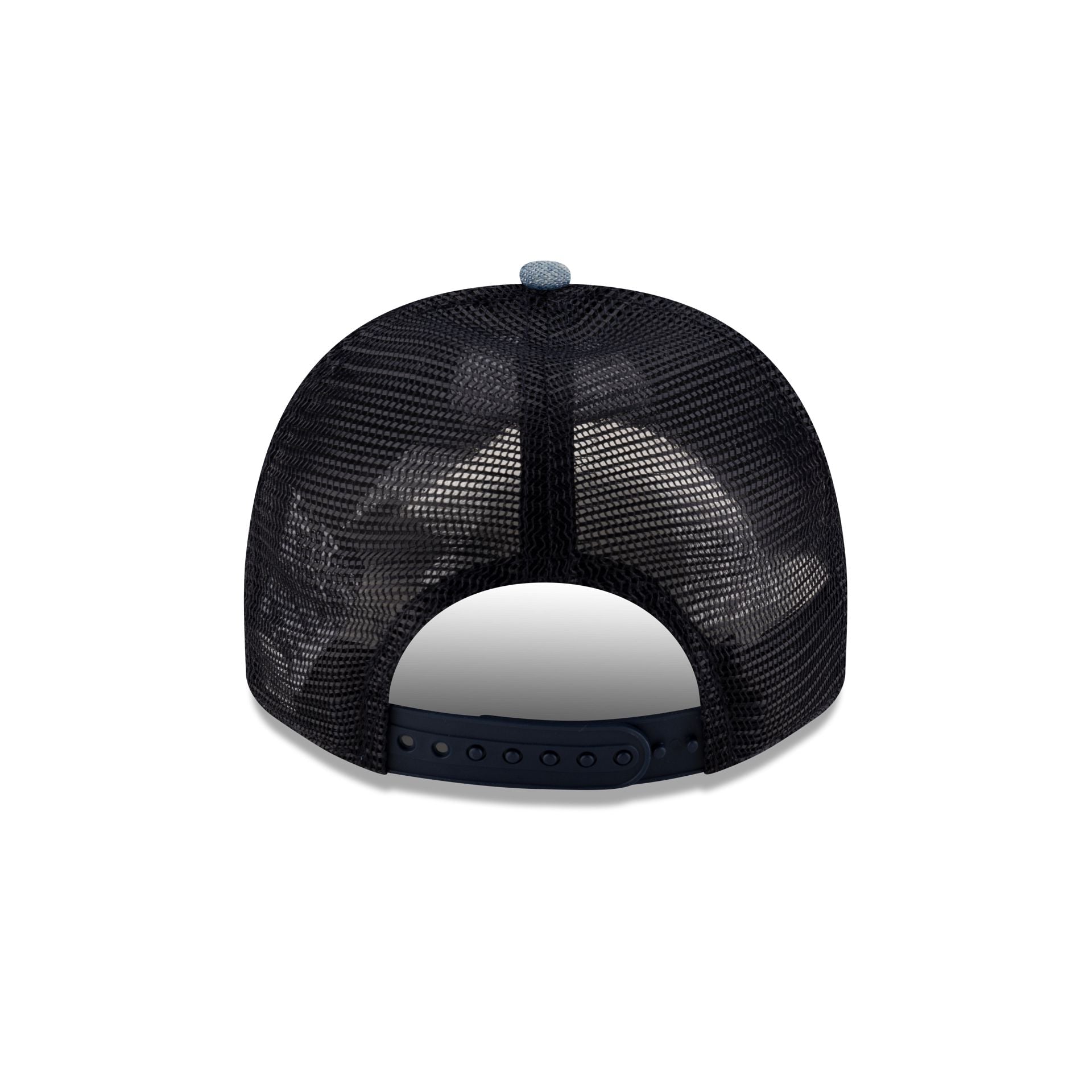New York Yankees Distressed Light Denim 9FORTY A-Frame Trucker Hat