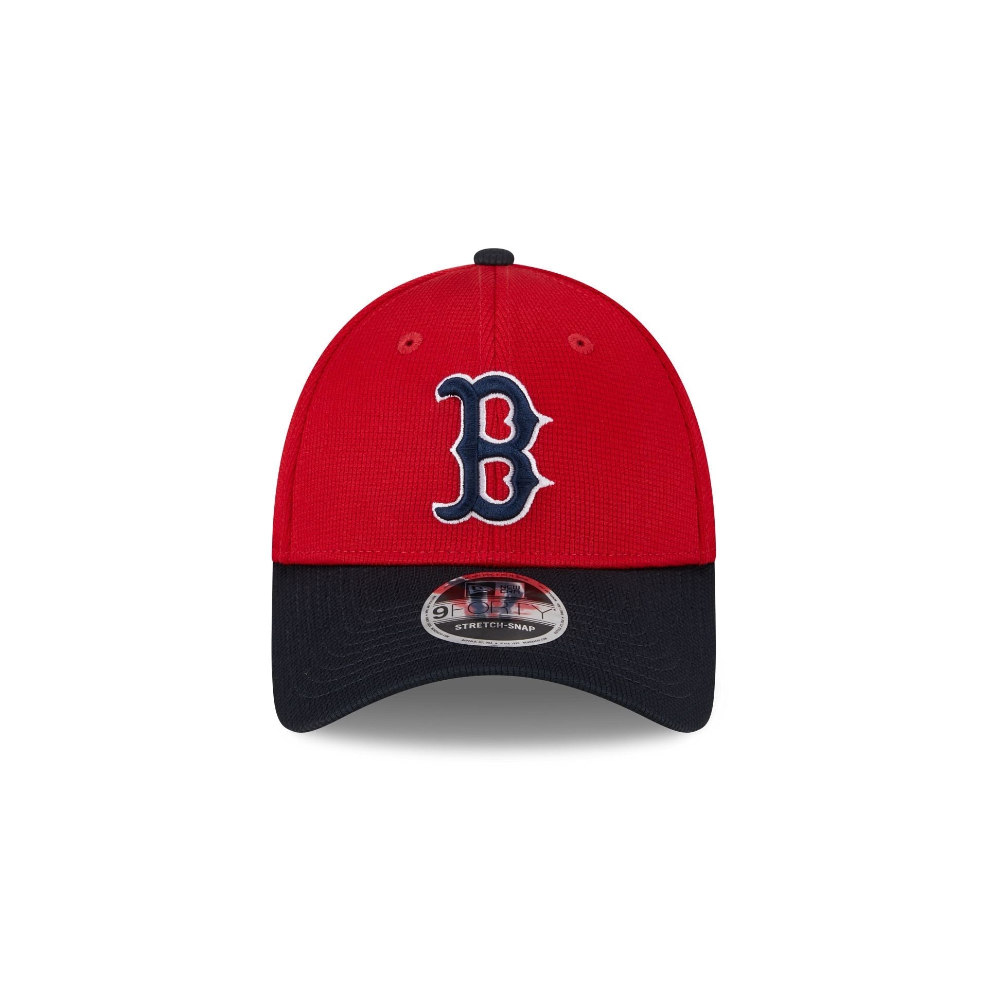 Boston Red Sox 2025 Batting Practice Red 9FORTY Stretch-Snap Hat