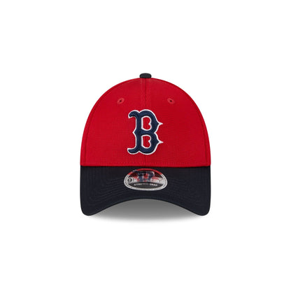 Boston Red Sox 2025 Batting Practice Red 9FORTY Stretch-Snap Hat