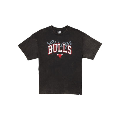 Chicago Bulls Women's Oversized Washed Black T-Shirt