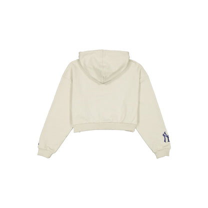 New York Yankees Women's Cropped Floral Stone Hoodie