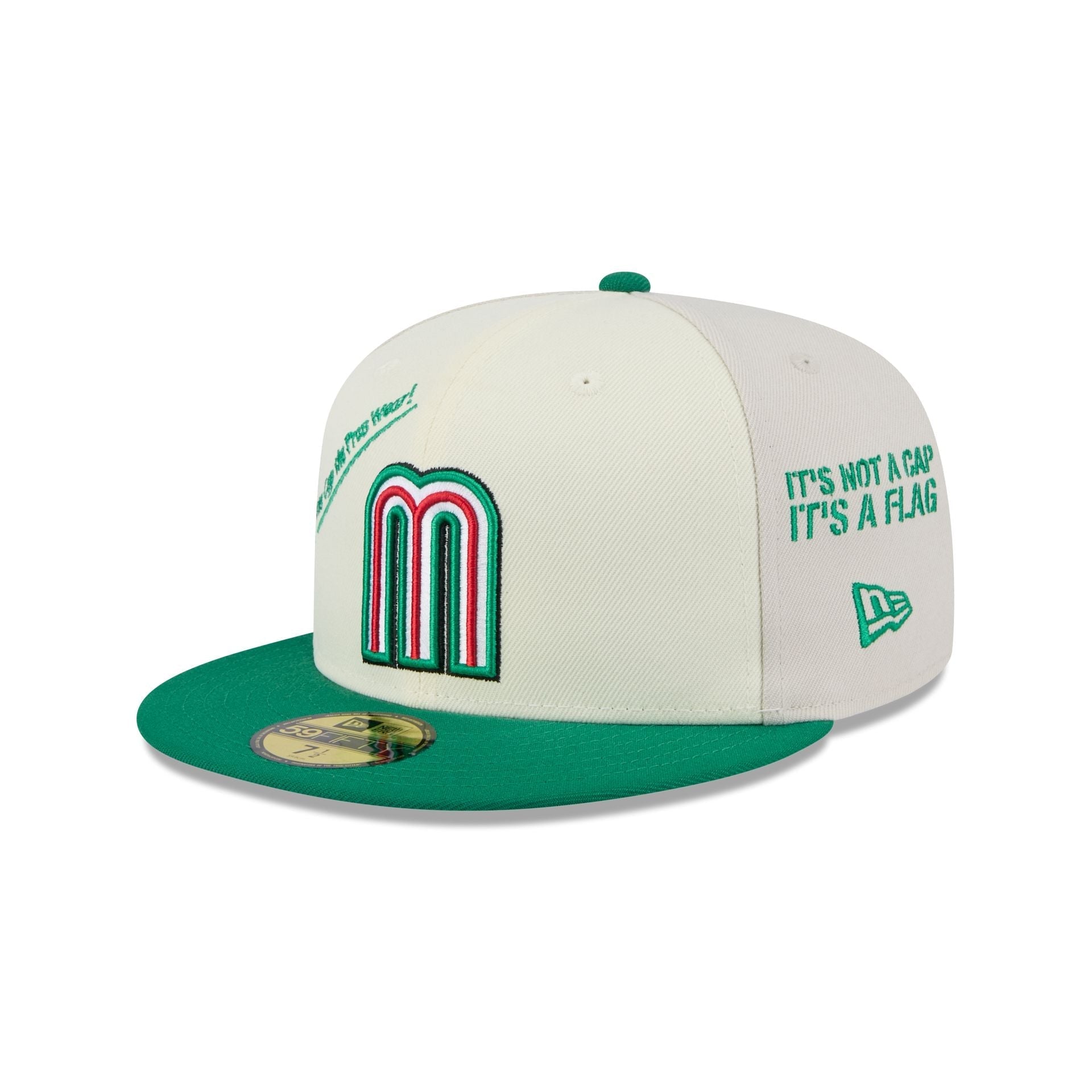 Mexico Baseball New Era Anniversary Logos Stone 59FIFTY Fitted Hat