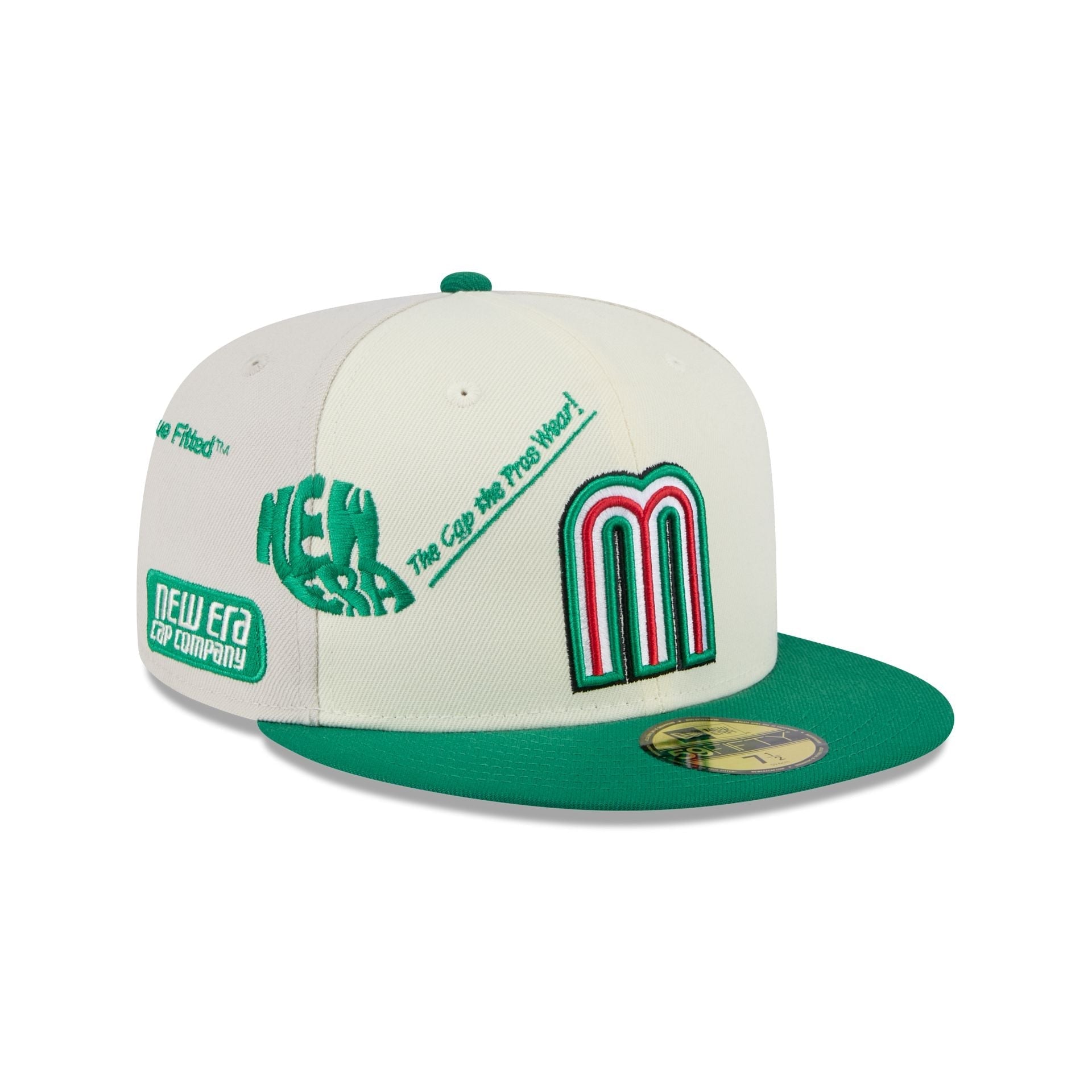 Mexico Baseball New Era Anniversary Logos Stone 59FIFTY Fitted Hat