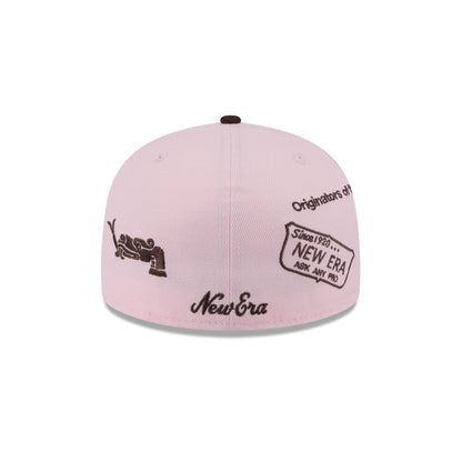 Mexico Baseball New Era Anniversary Logos Pink 59FIFTY Fitted Hat