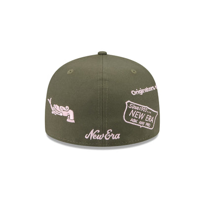 Mexico Baseball New Era Anniversary Logos Olive 59FIFTY Fitted Hat