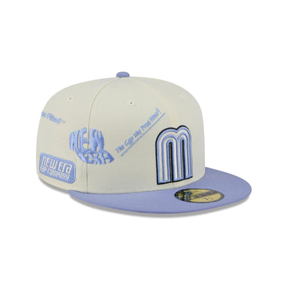 Mexico Baseball New Era Anniversary Logos Chrome 59FIFTY Fitted Hat