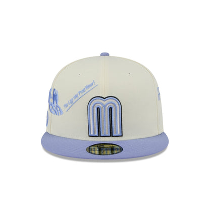 Mexico Baseball New Era Anniversary Logos Chrome 59FIFTY Fitted Hat