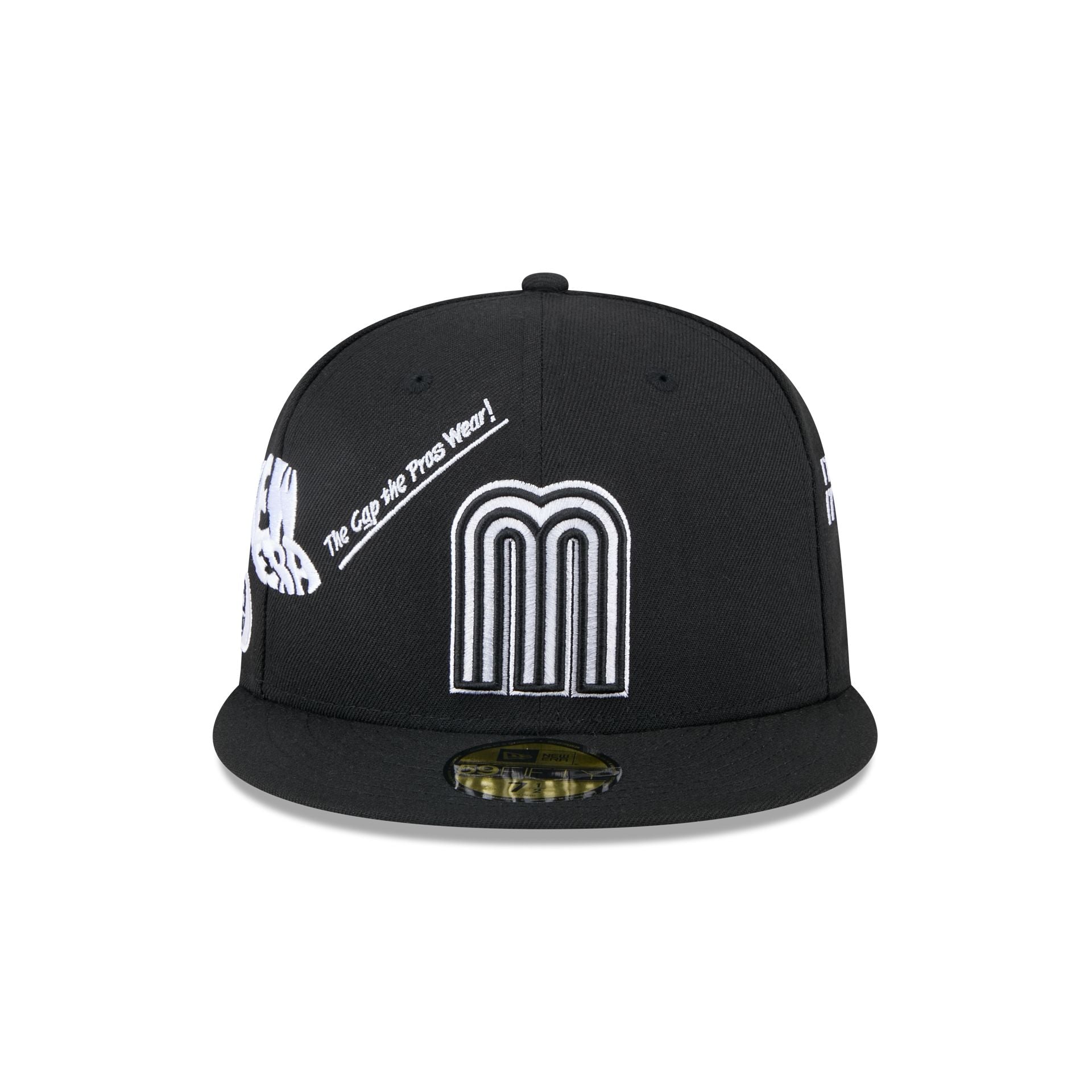 Mexico Baseball New Era Anniversary Logos Black 59FIFTY Fitted Hat