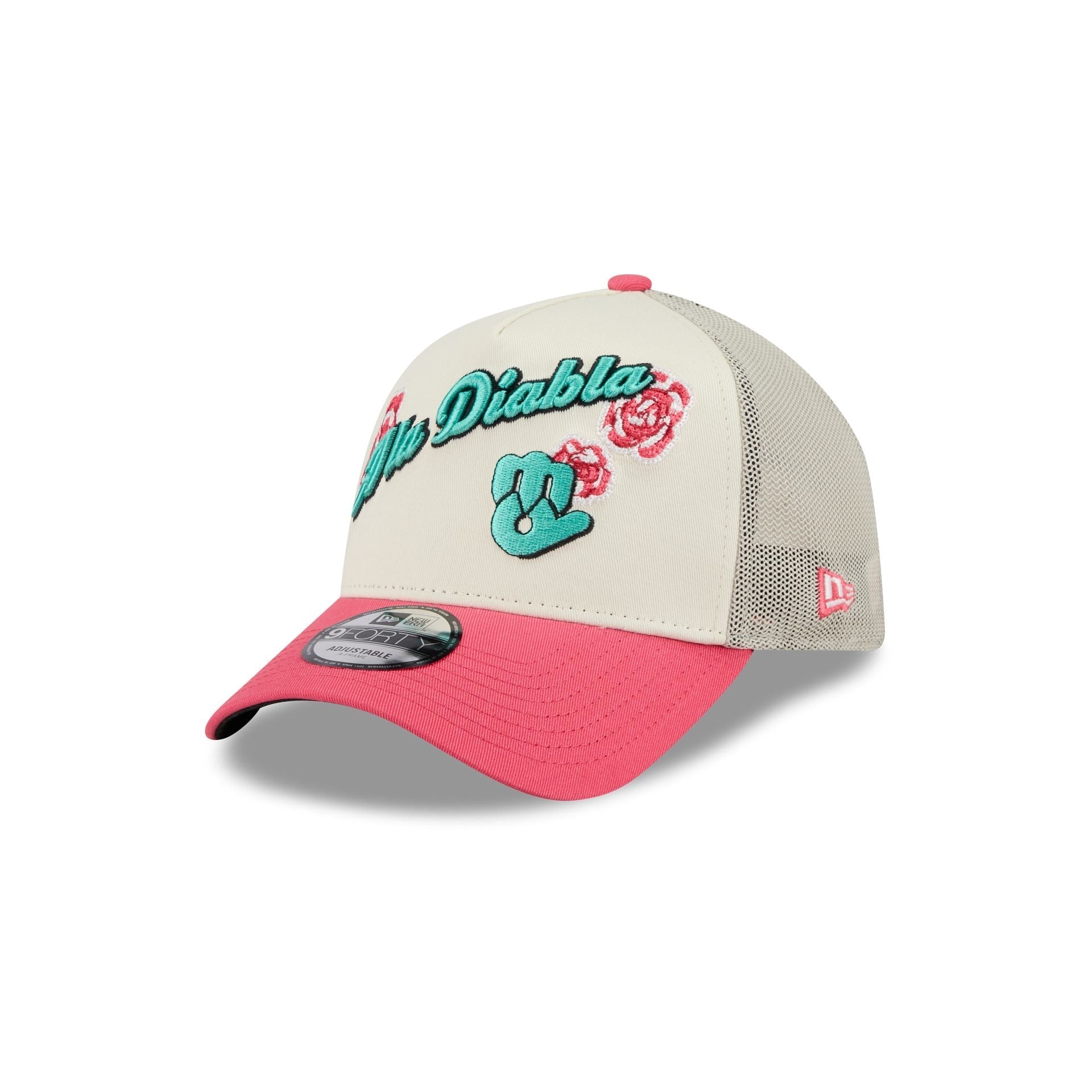 Diablos Rojos del M��xico Two-Tone Pink Rose 9FORTY A-Frame Snapback Hat