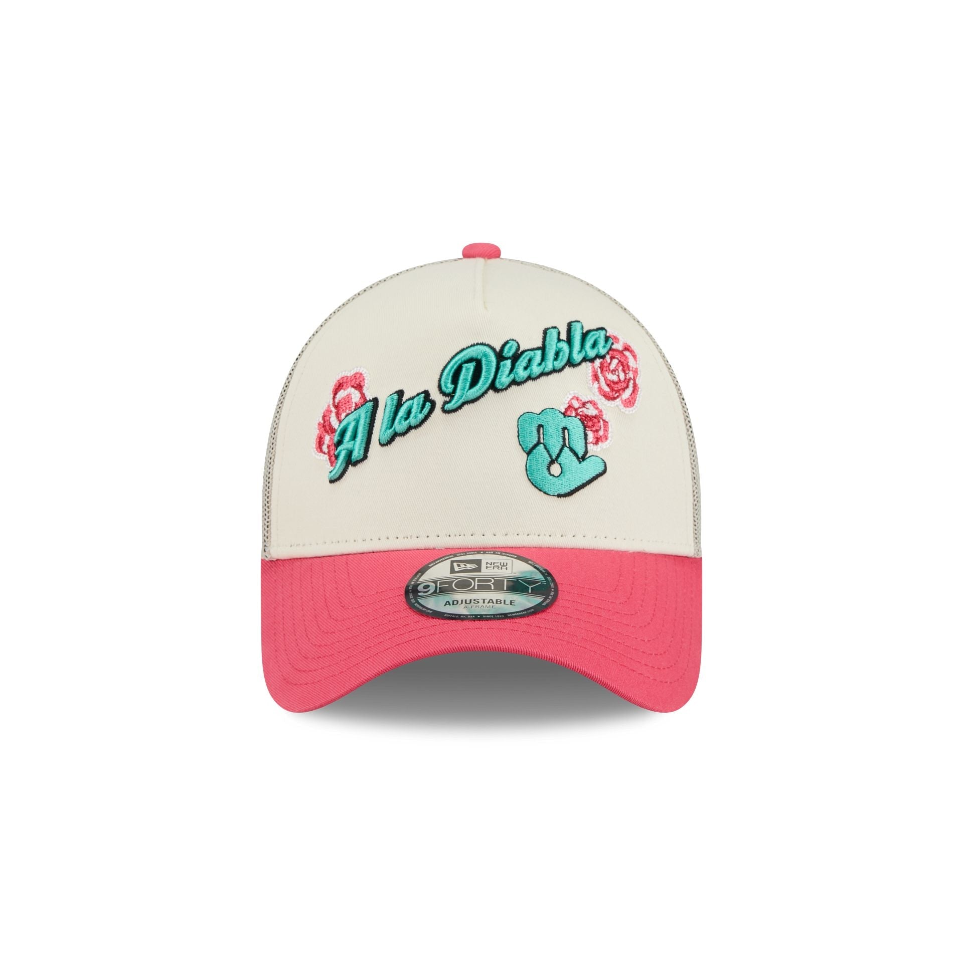 Diablos Rojos del M��xico Two-Tone Pink Rose 9FORTY A-Frame Snapback Hat