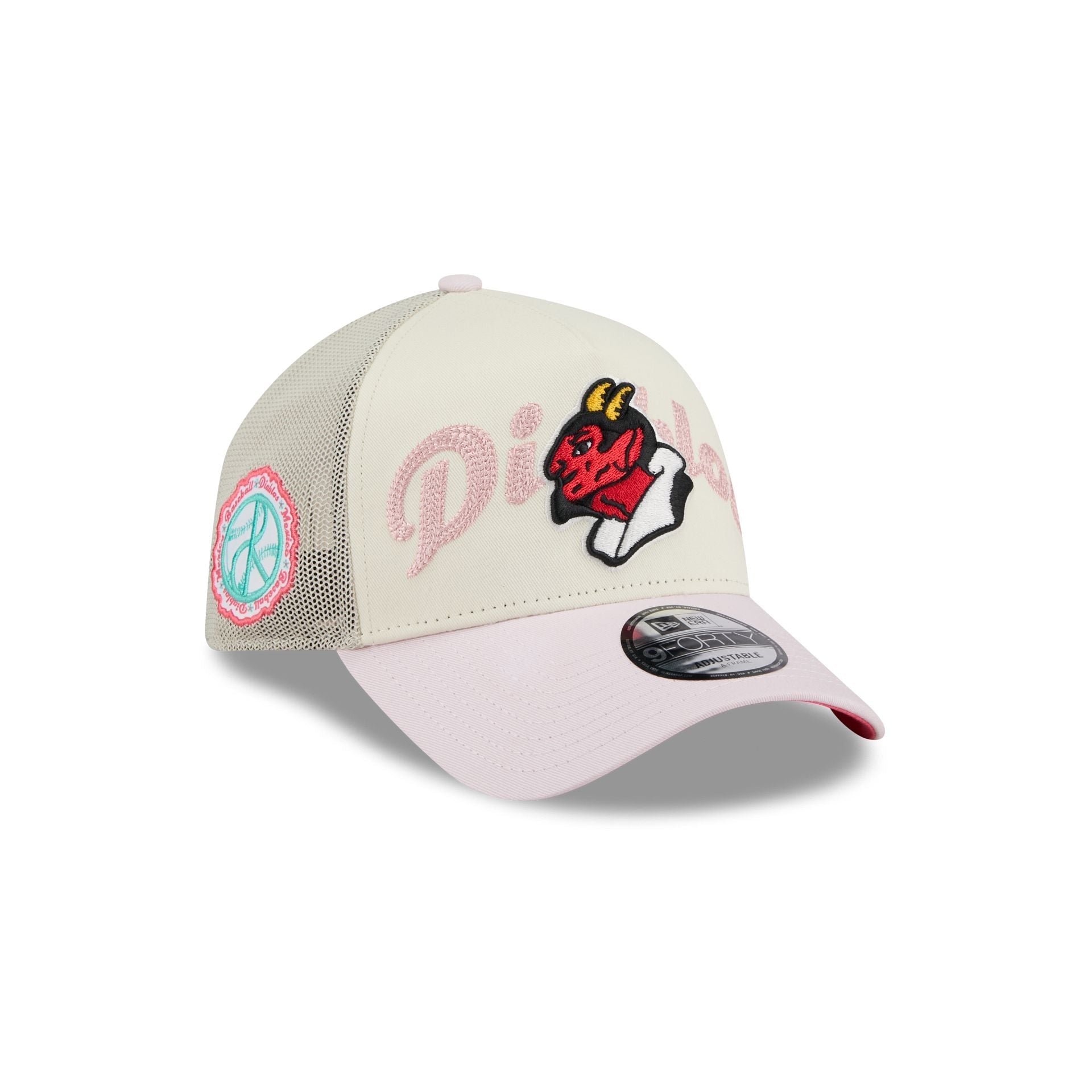 Diablos Rojos del M��xico Stacked Wordmark 9FORTY A-Frame Snapback Hat