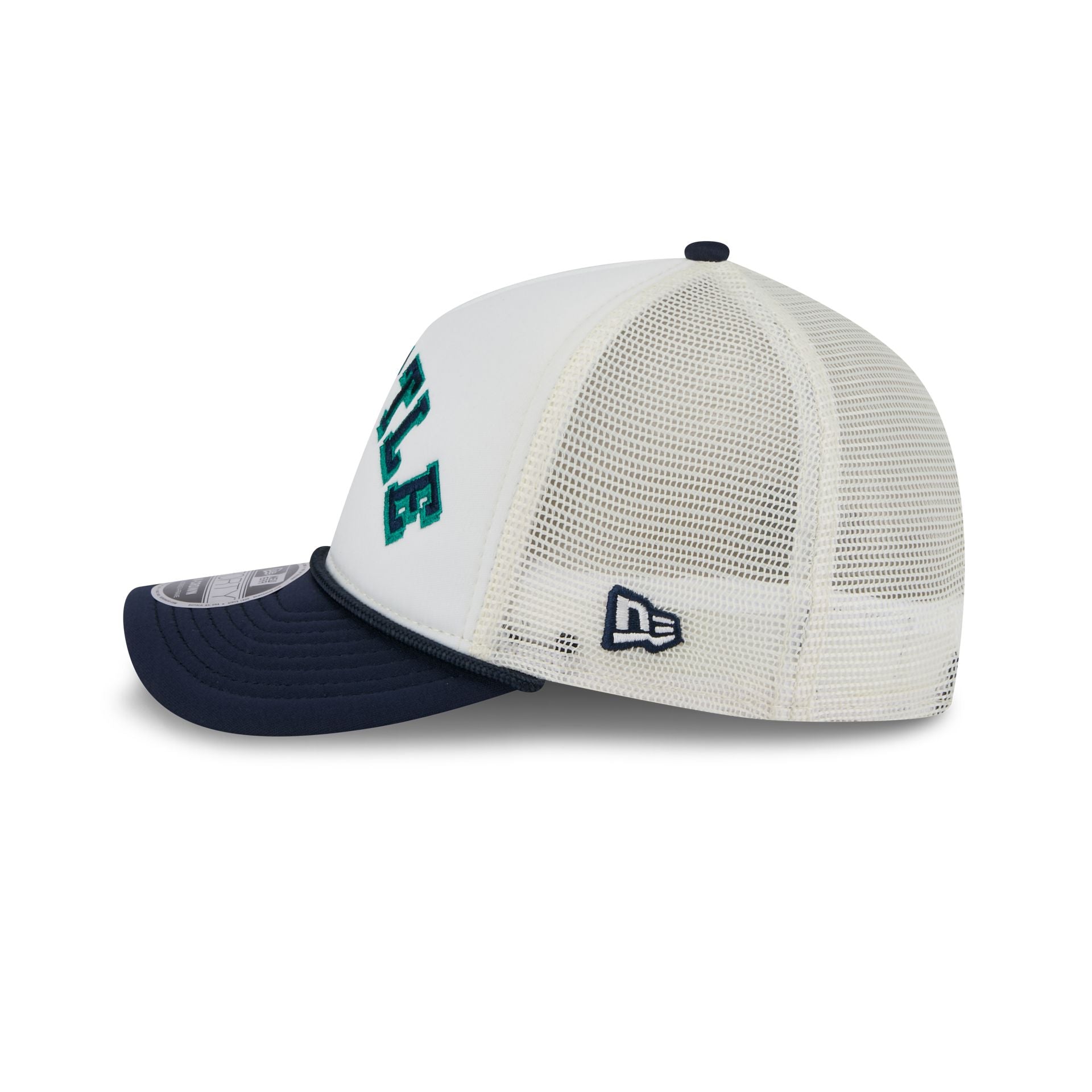Seattle Mariners Chrome Arch 9FORTY M-Crown A-Frame Trucker Hat