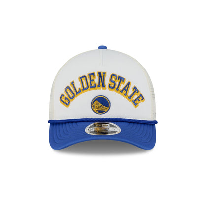 Golden State Warriors Chrome Arch 9FORTY M-Crown A-Frame Trucker Hat