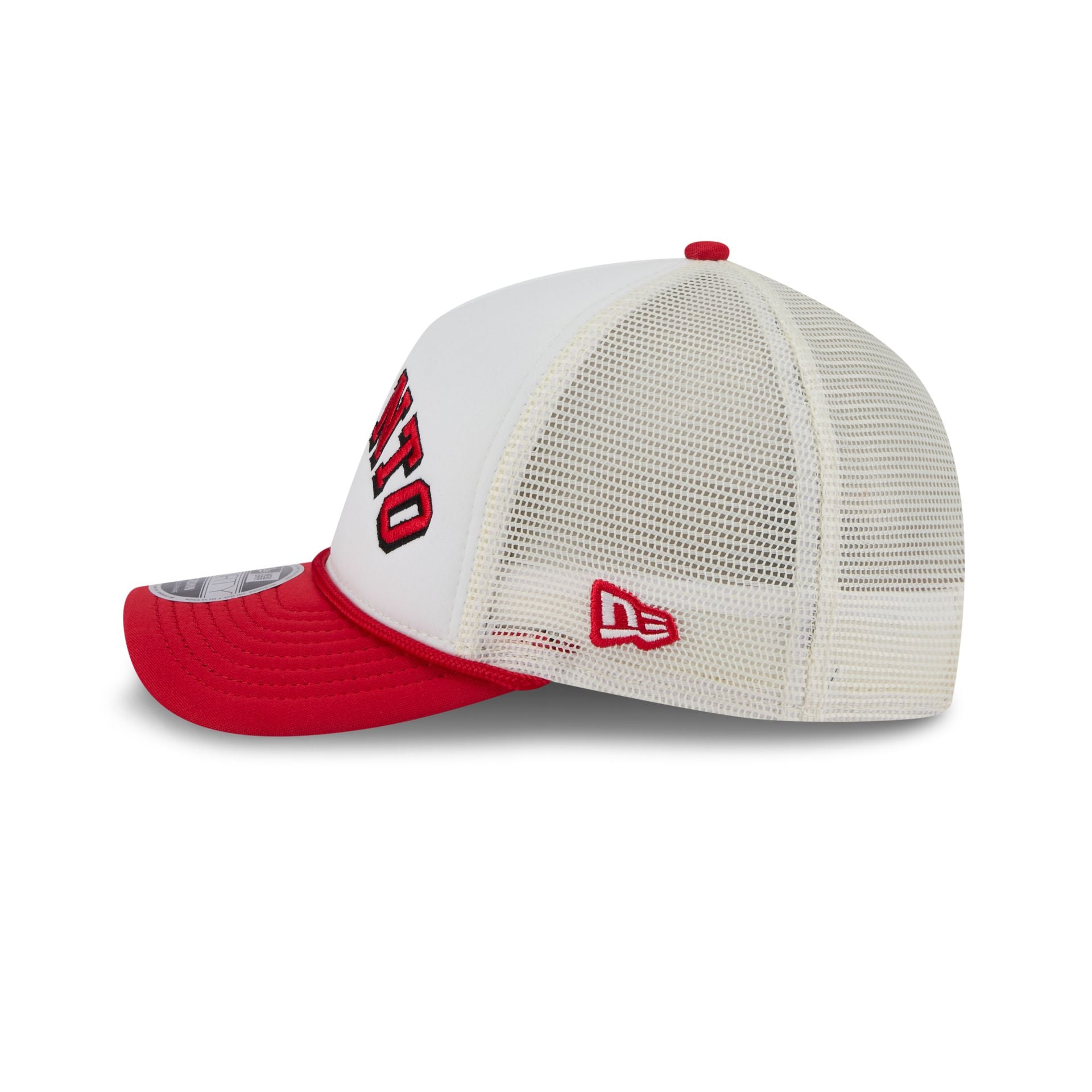 Toronto Raptors Chrome Arch 9FORTY M-Crown A-Frame Trucker Hat