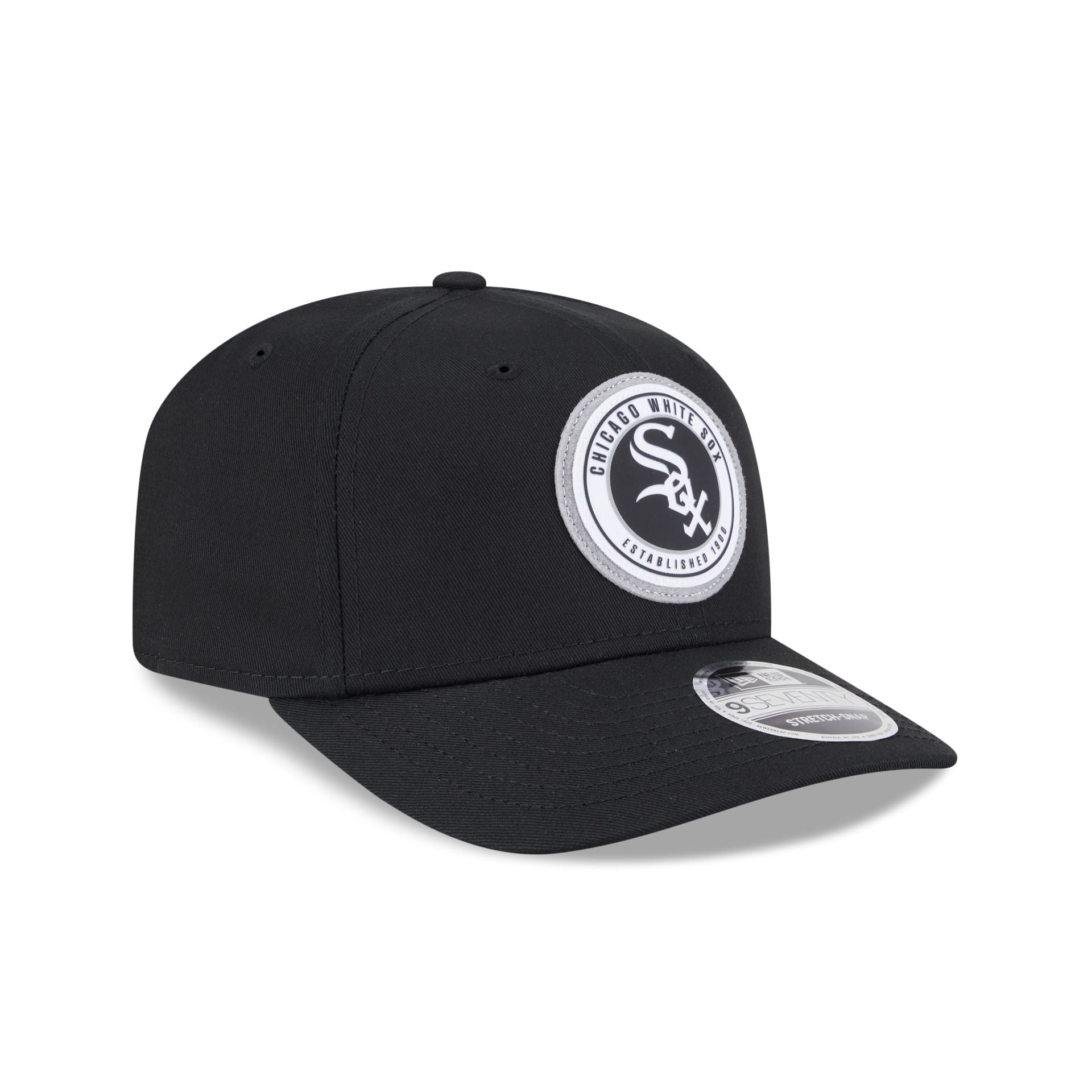 Chicago White Sox Circle Patch 9SEVENTY Stretch-Snap Hat