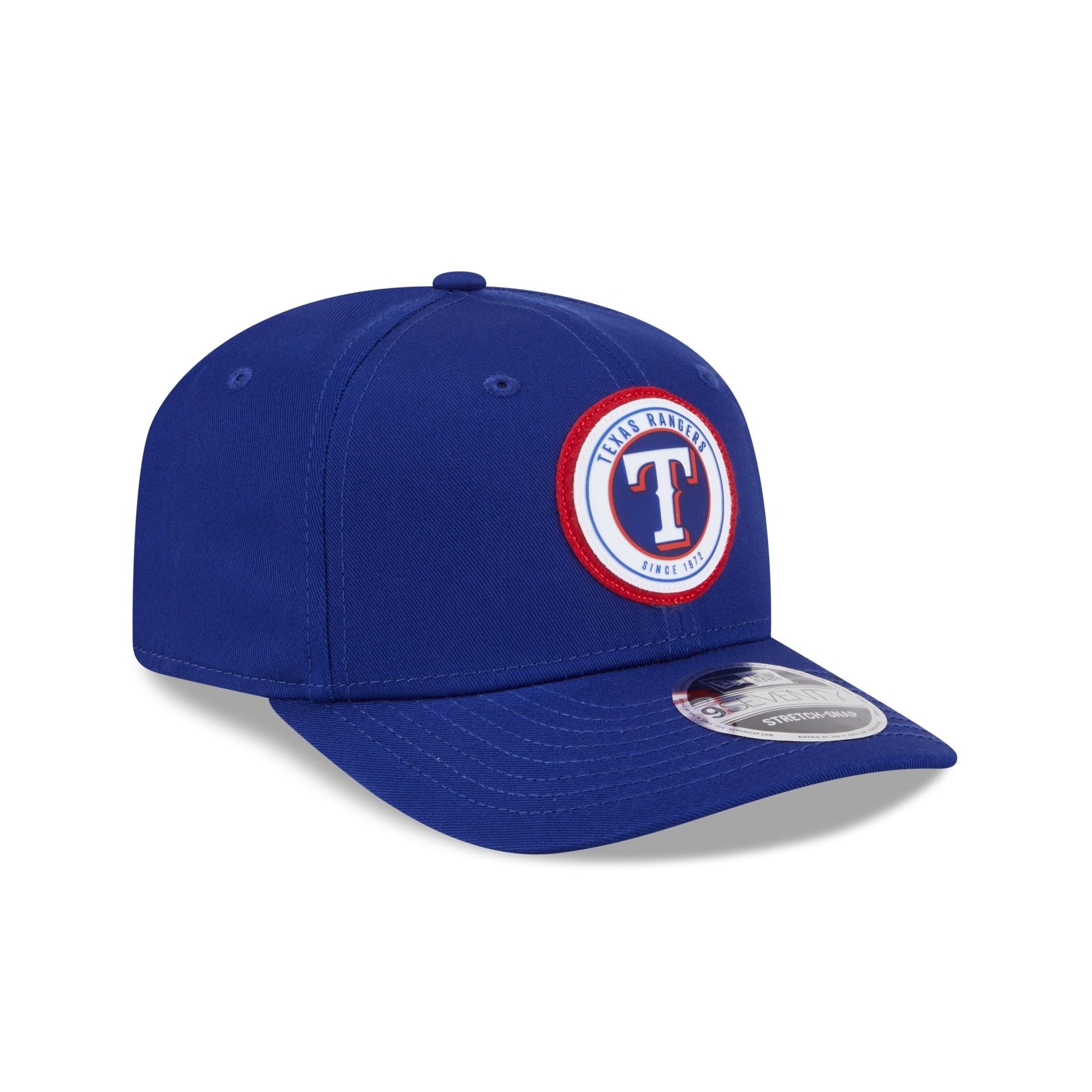 Texas Rangers Circle Patch 9SEVENTY Stretch-Snap Hat