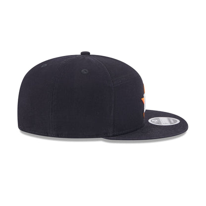 Houston Astros Cotton Canvas Split Panel 9FIFTY Trucker Hat