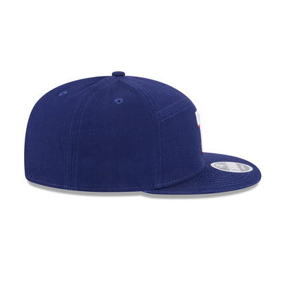 Texas Rangers Cotton Canvas Split Panel 9FIFTY Trucker Hat