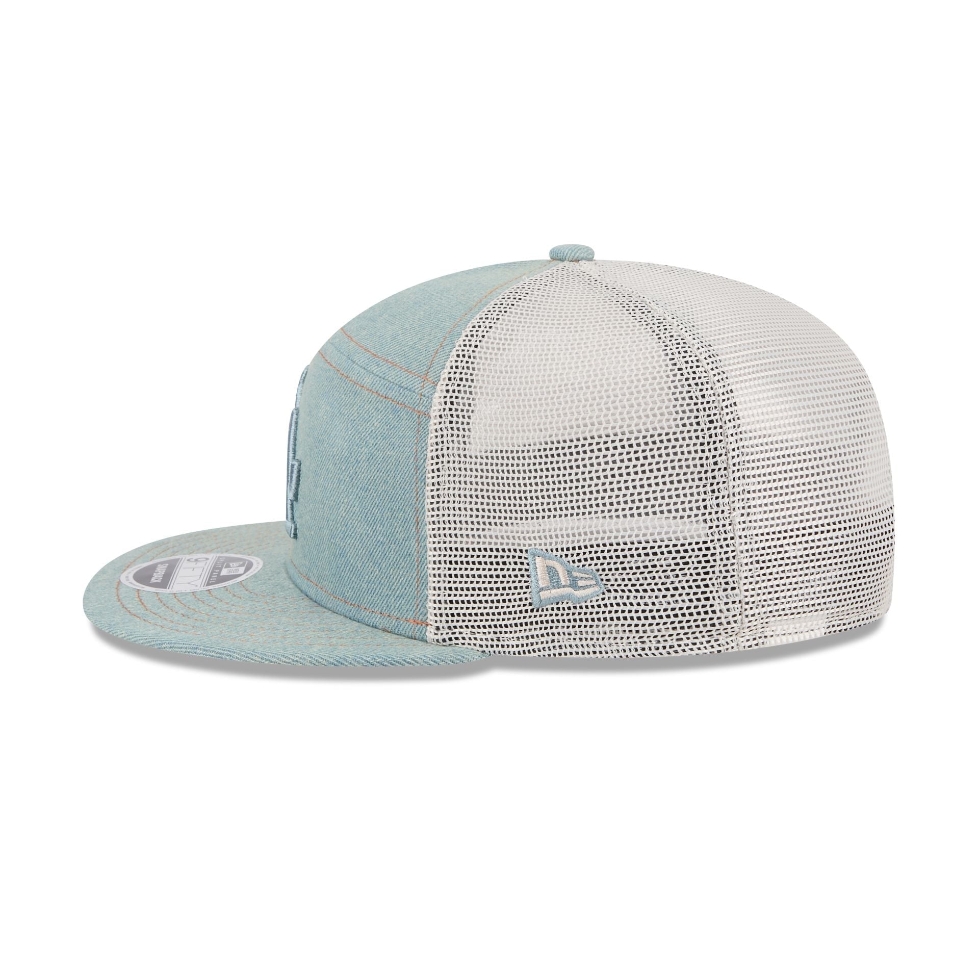 Los Angeles Dodgers Denim Split Panel 9FIFTY Trucker Hat