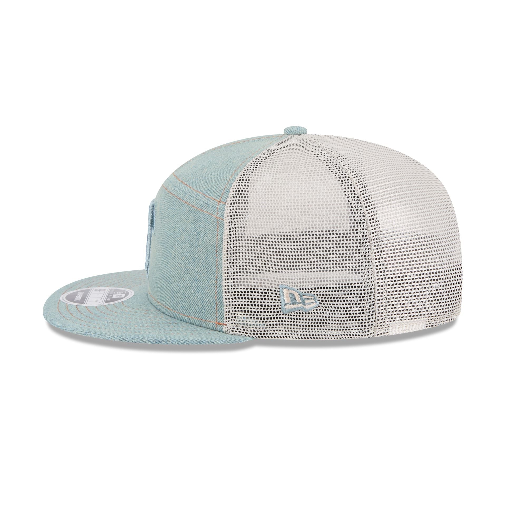 Texas Rangers Denim Split Panel 9FIFTY Trucker Hat
