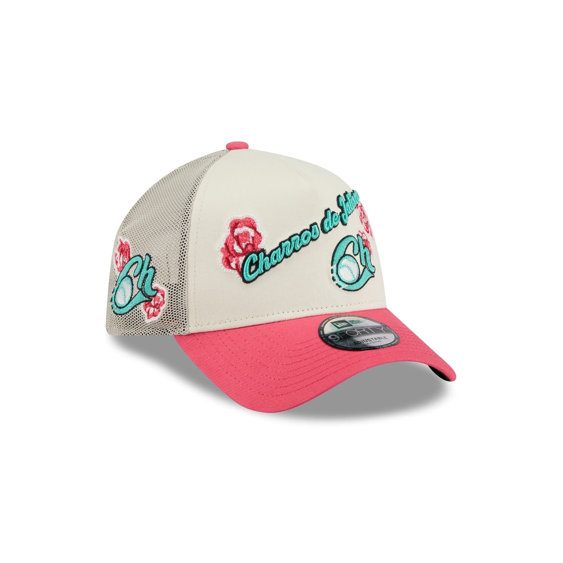 Charros de Jalisco Two-Tone Pink Rose 9FORTY A-Frame Snapback Hat