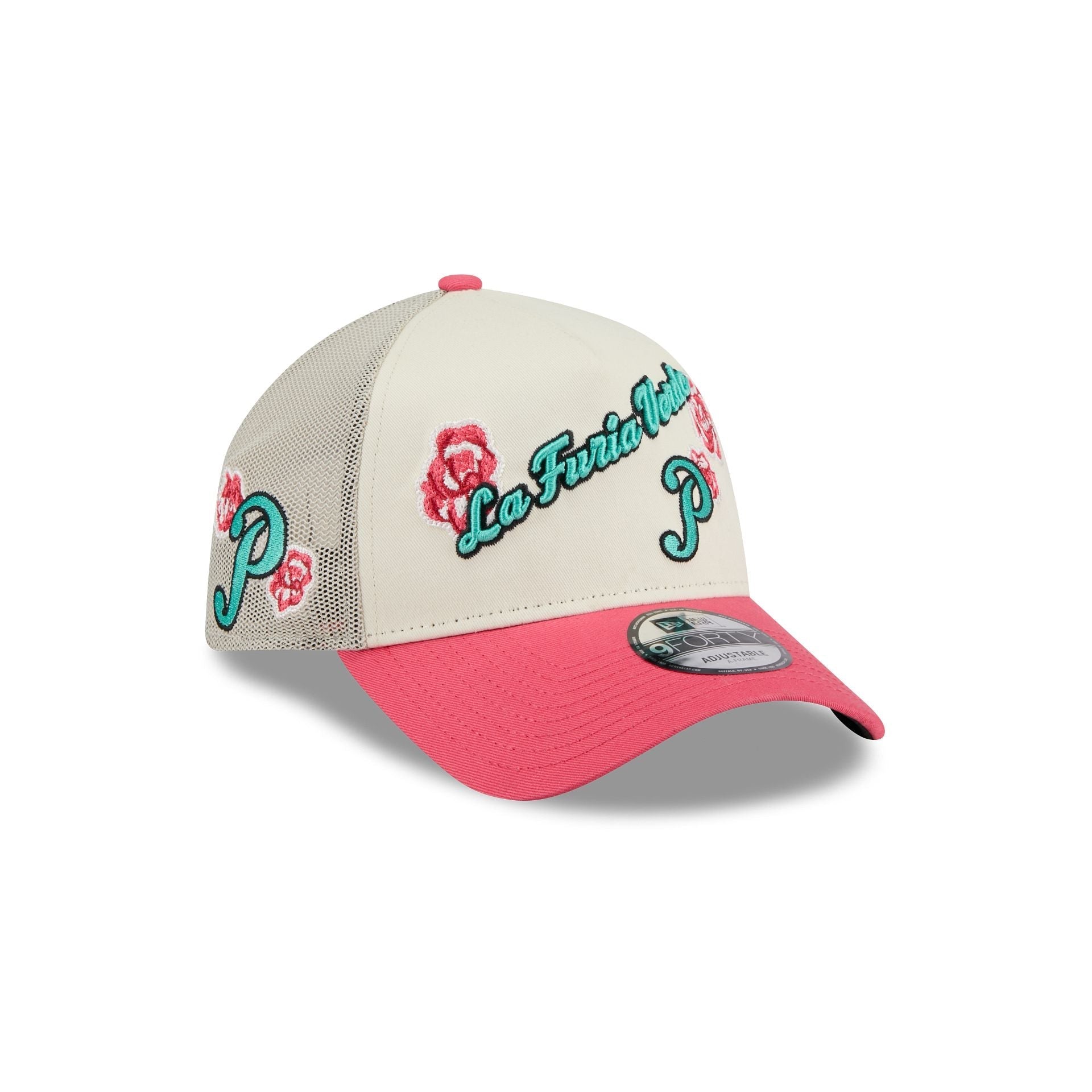 Pericos de Puebla Two-Tone Pink Rose 9FORTY A-Frame Snapback Hat