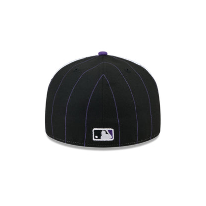 Colorado Rockies Pinstripe League Pin 59FIFTY Fitted Hat