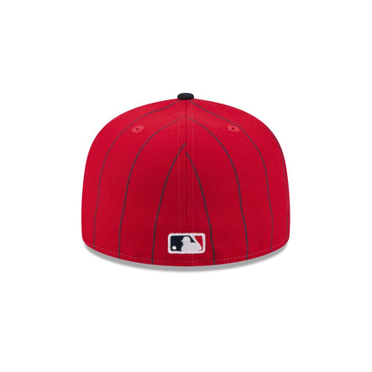Los Angeles Angels Pinstripe League Pin 59FIFTY Fitted Hat