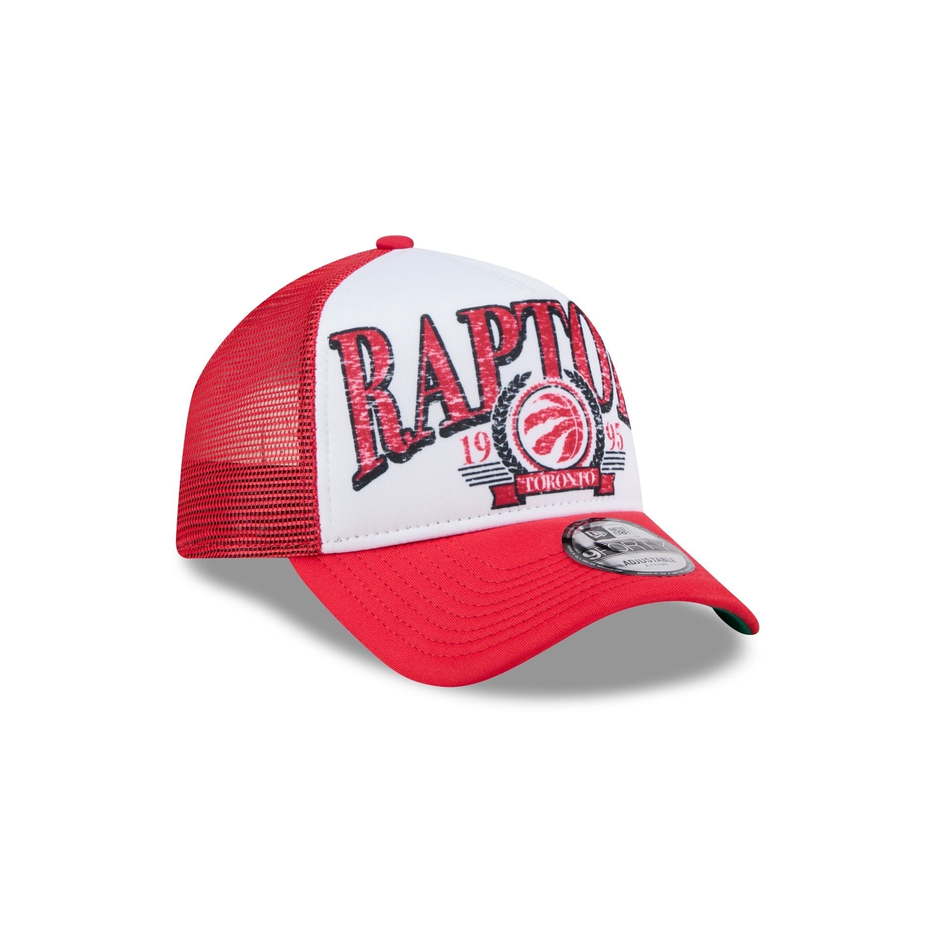 Toronto Raptors Distressed 9FORTY A-Frame Trucker Hat