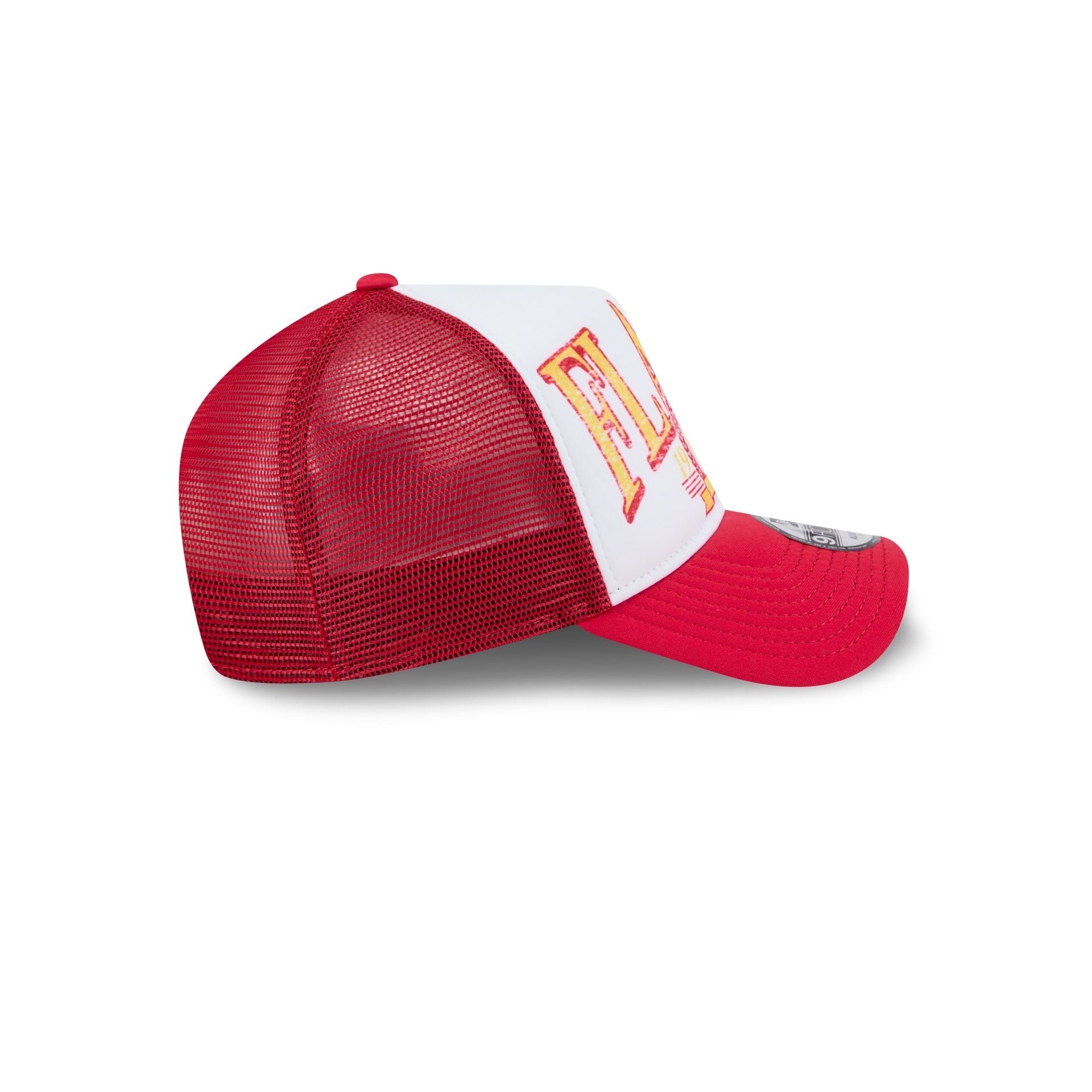 Calgary Flames Distressed 9FORTY A-Frame Trucker Hat