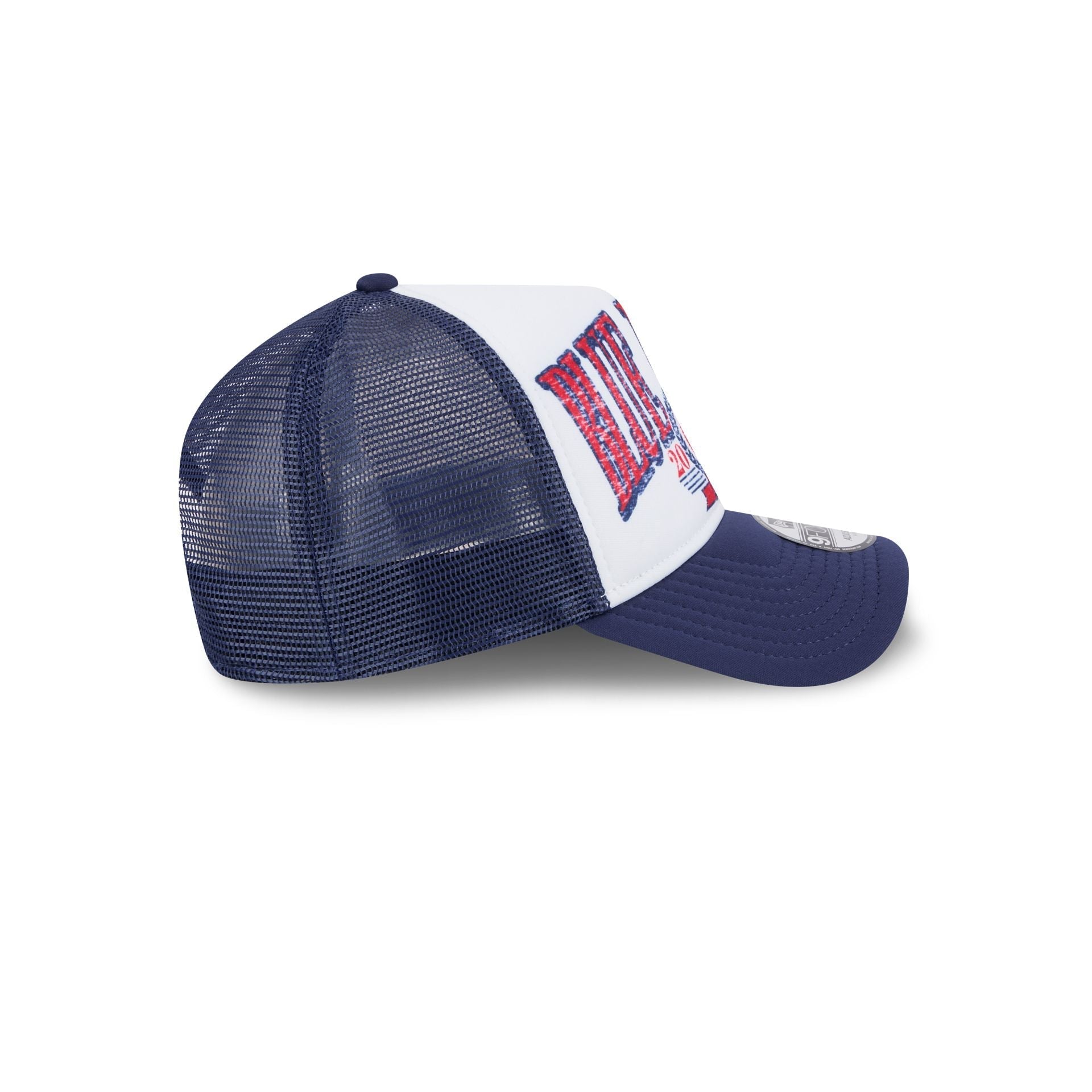 Columbus Blue Jackets Distressed 9FORTY A-Frame Trucker Hat