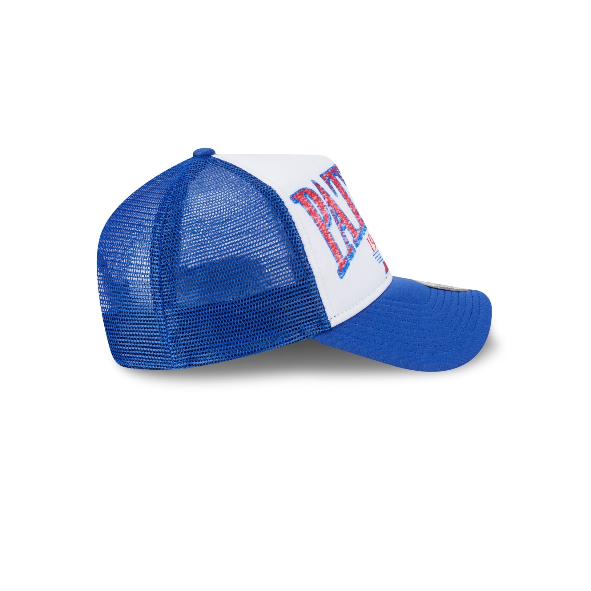 New England Patriots Distressed 9FORTY A-Frame Trucker Hat