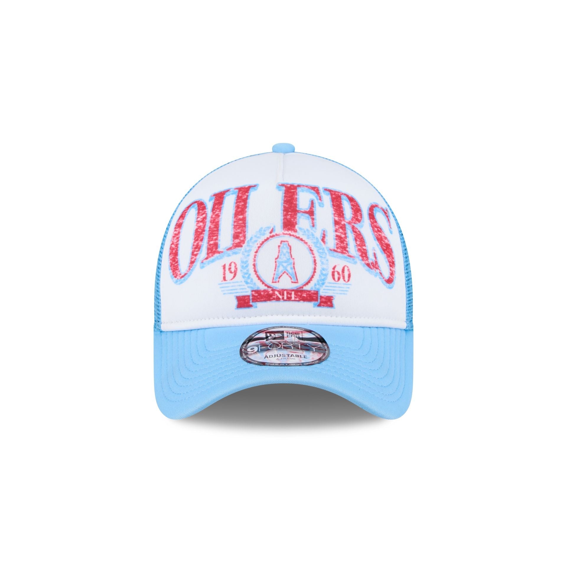Oilers Distressed 9FORTY A-Frame Trucker Hat