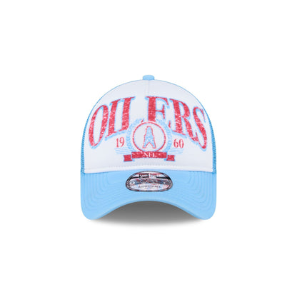 Oilers Distressed 9FORTY A-Frame Trucker Hat