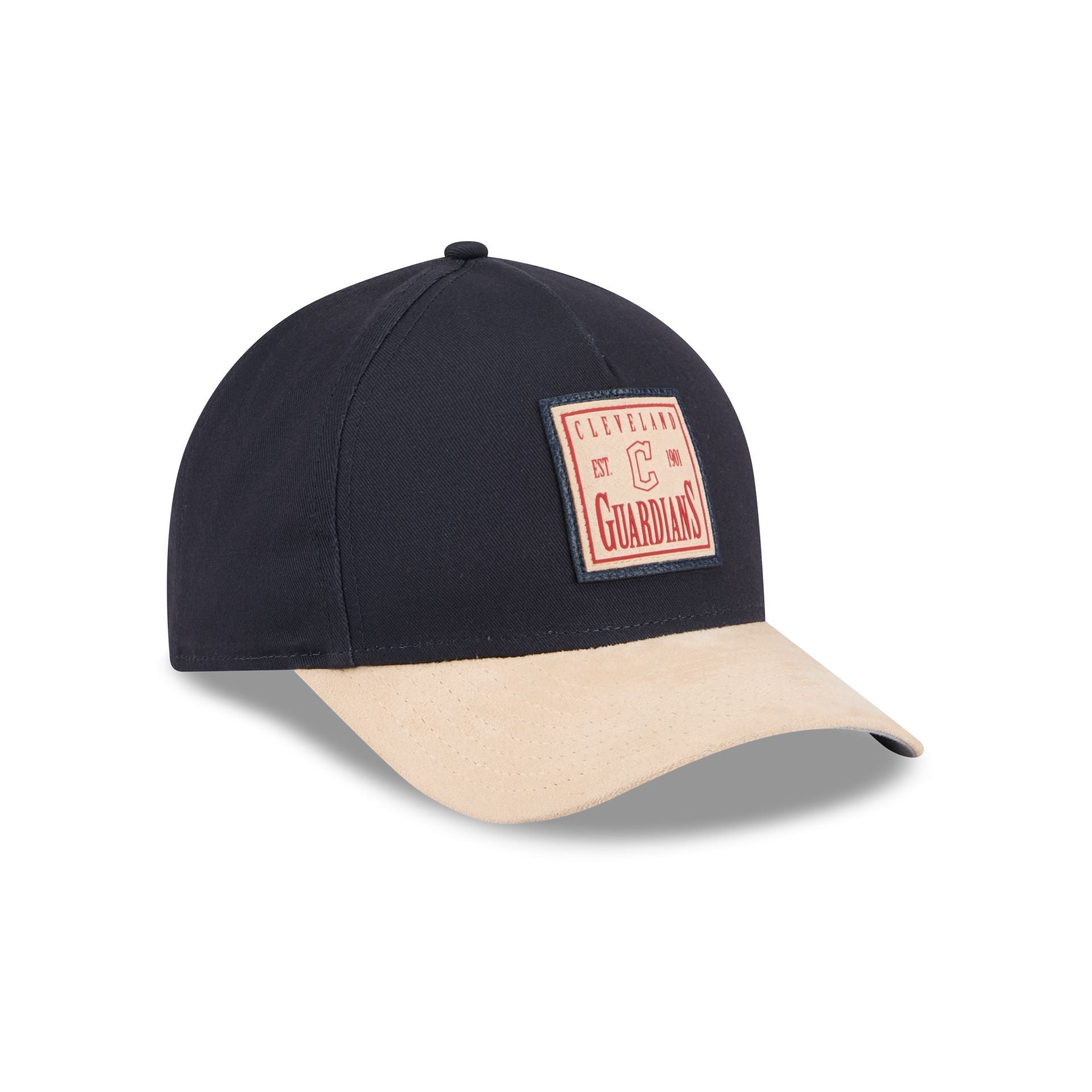 Cleveland Guardians Suede Patch 9FORTY M-Crown A-Frame Adjustable Hat