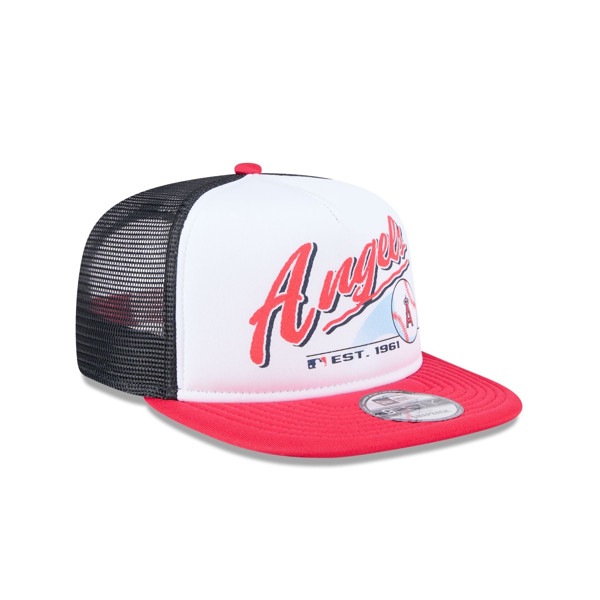 Los Angeles Angels Retro Script 9FIFTY A-Frame Trucker Hat