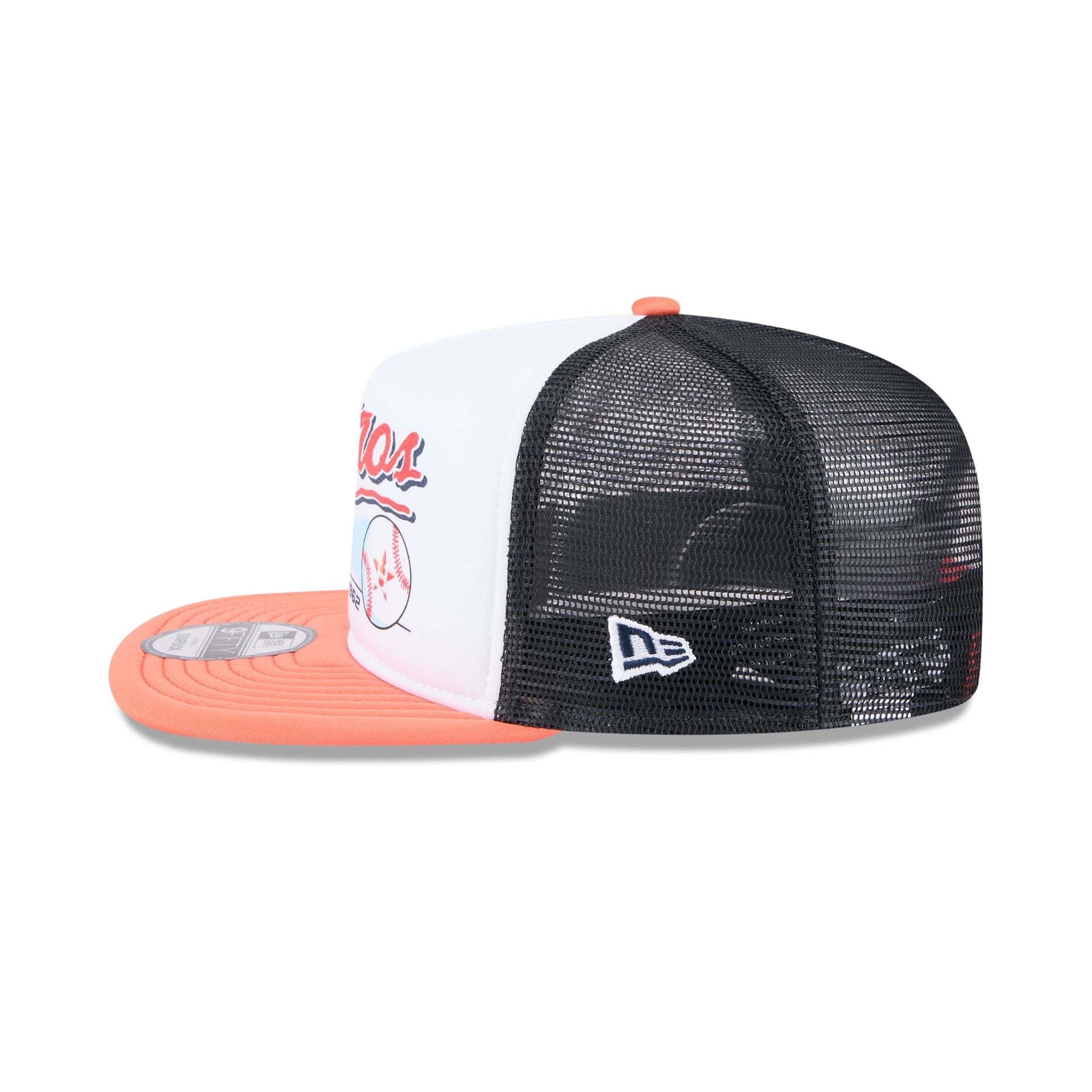 Houston Astros Retro Script 9FIFTY A-Frame Trucker Hat