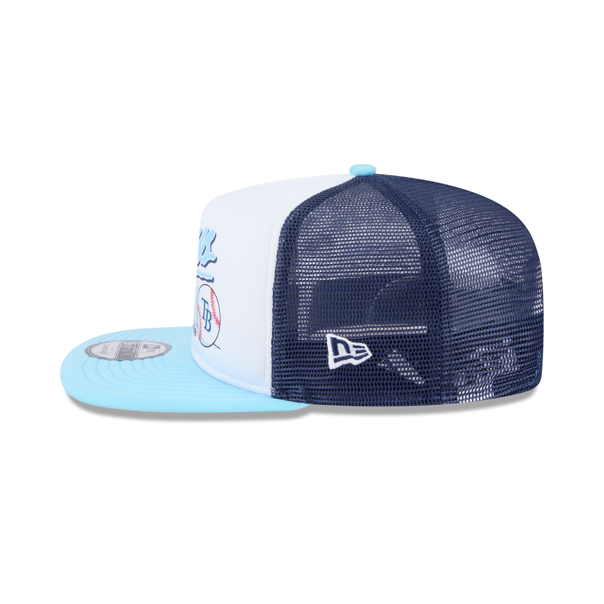 Tampa Bay Rays Retro Script 9FIFTY A-Frame Trucker Hat