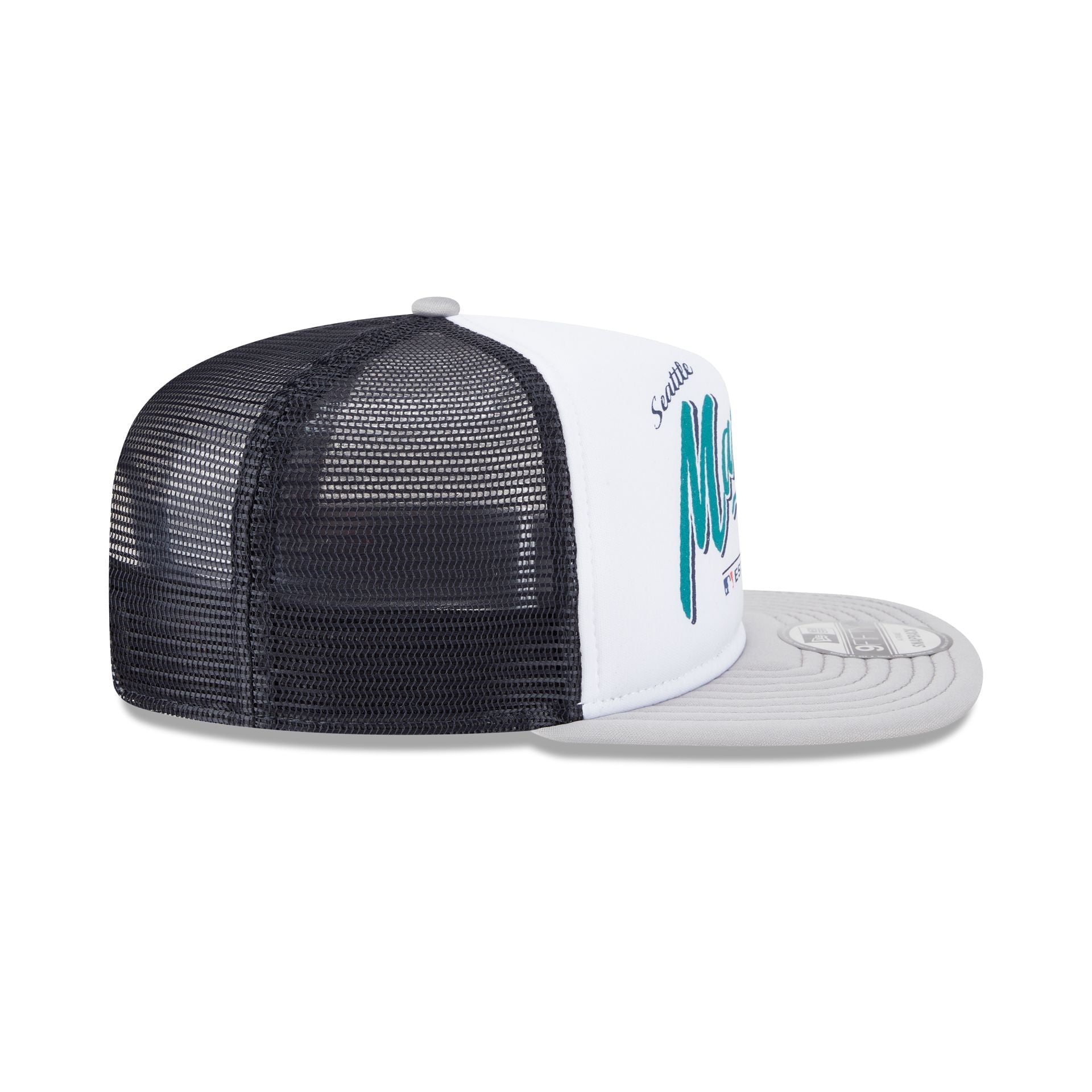 Seattle Mariners Retro Script 9FIFTY A-Frame Trucker Hat