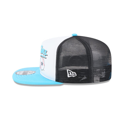 Miami Marlins Retro Script 9FIFTY A-Frame Trucker Hat