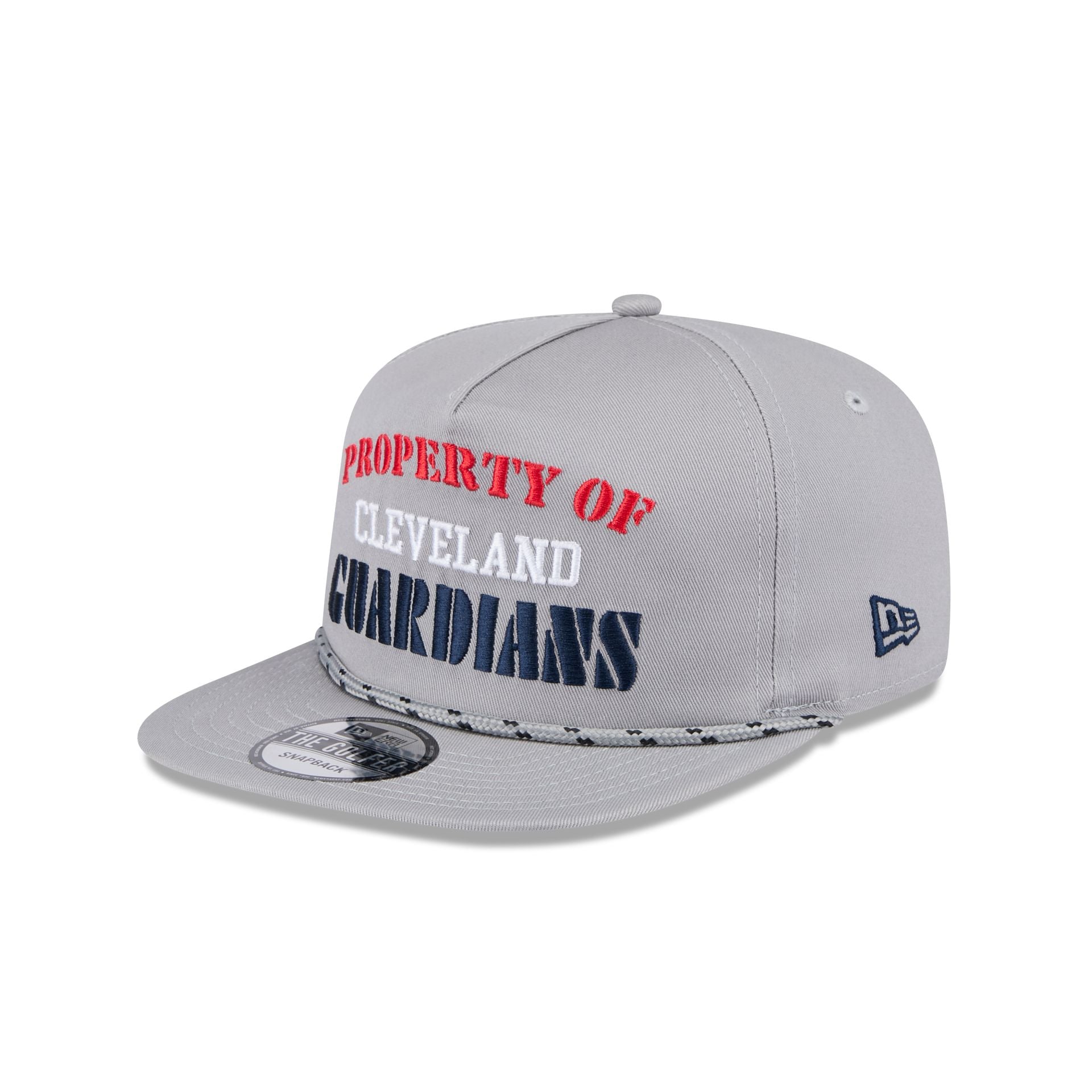 Cleveland Guardians Vintage Gray Rope Golfer Hat