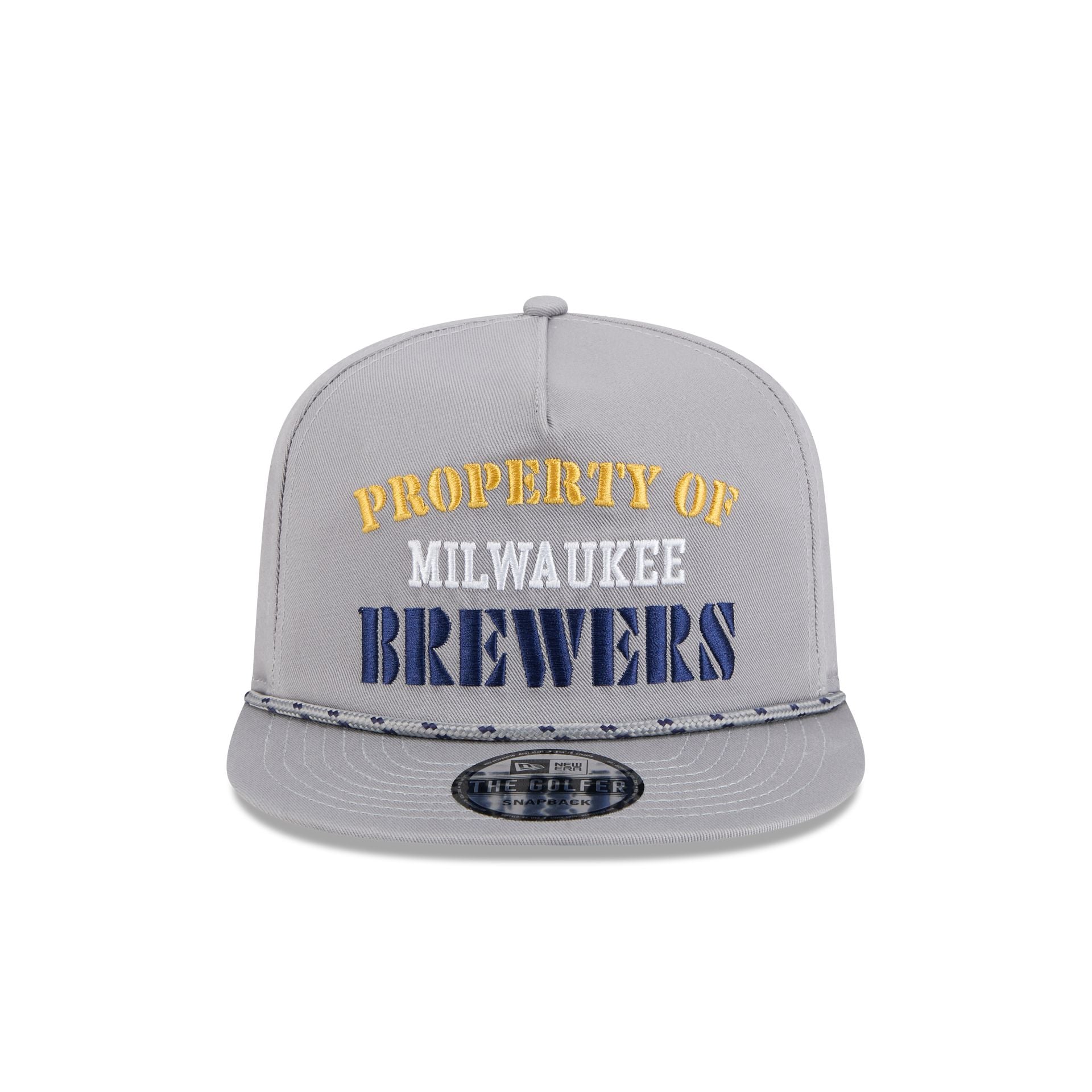 Milwaukee Brewers Vintage Gray Rope Golfer Hat