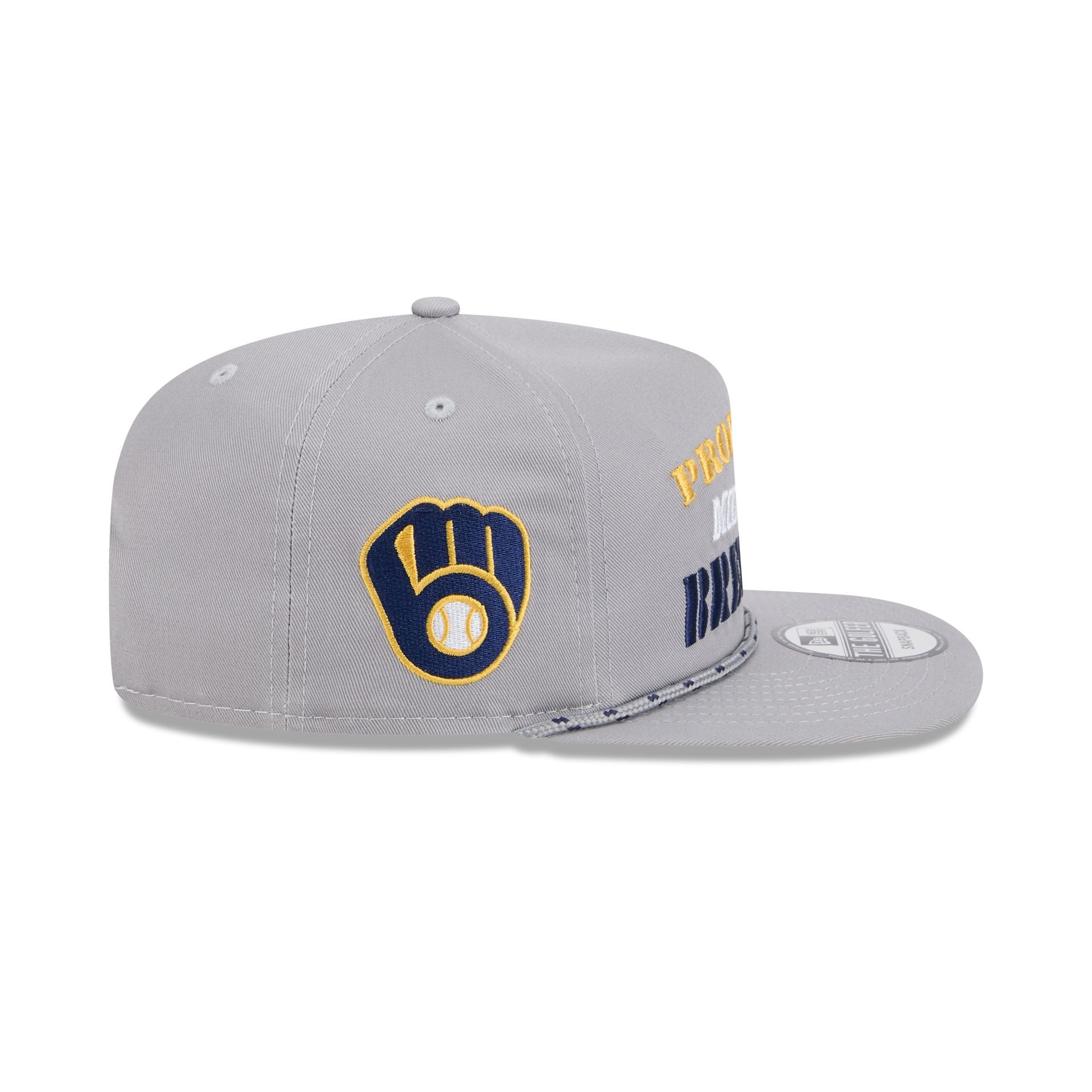 Milwaukee Brewers Vintage Gray Rope Golfer Hat
