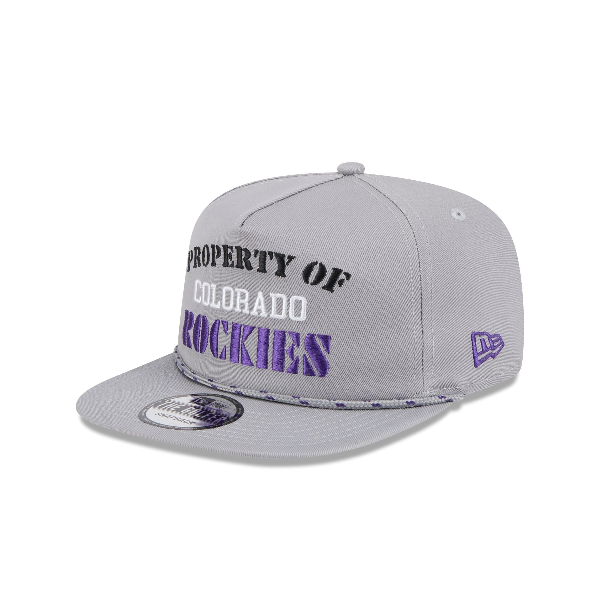 Colorado Rockies Vintage Gray Rope Golfer Hat