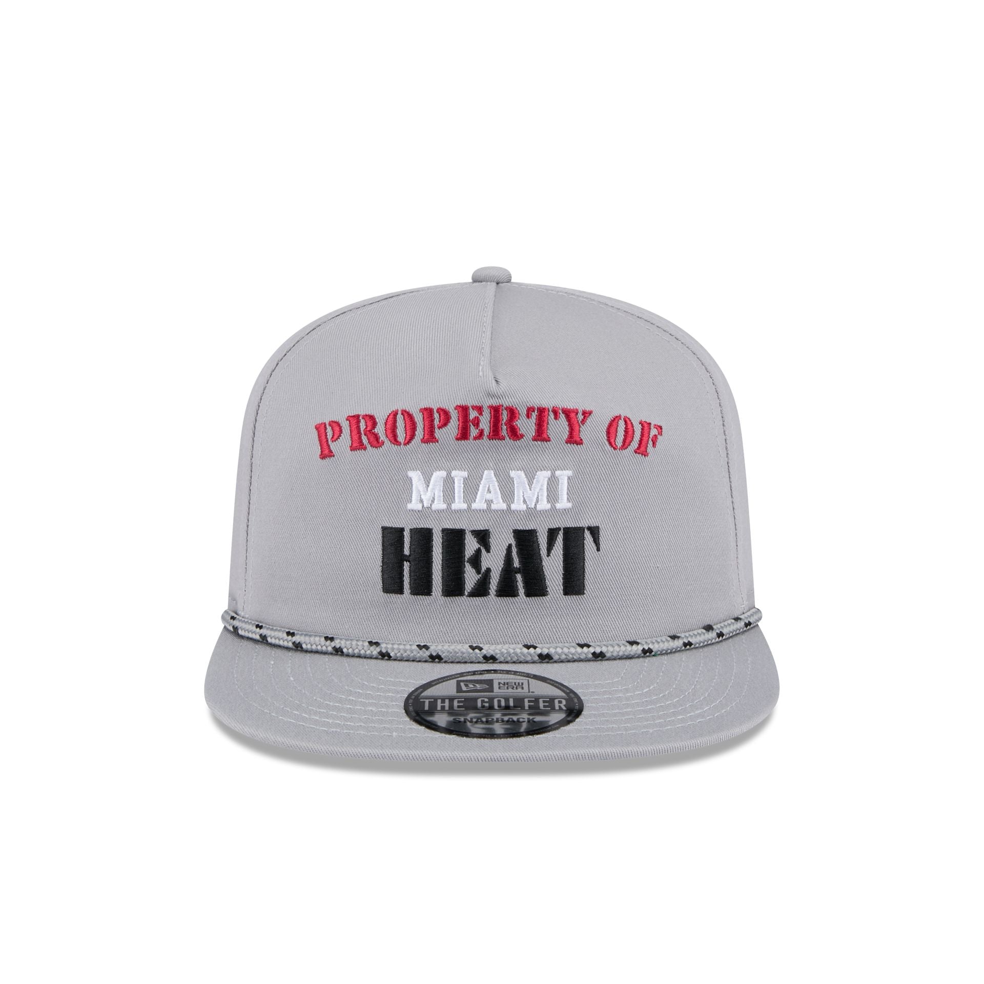 Miami Heat Vintage Gray Rope Golfer Hat