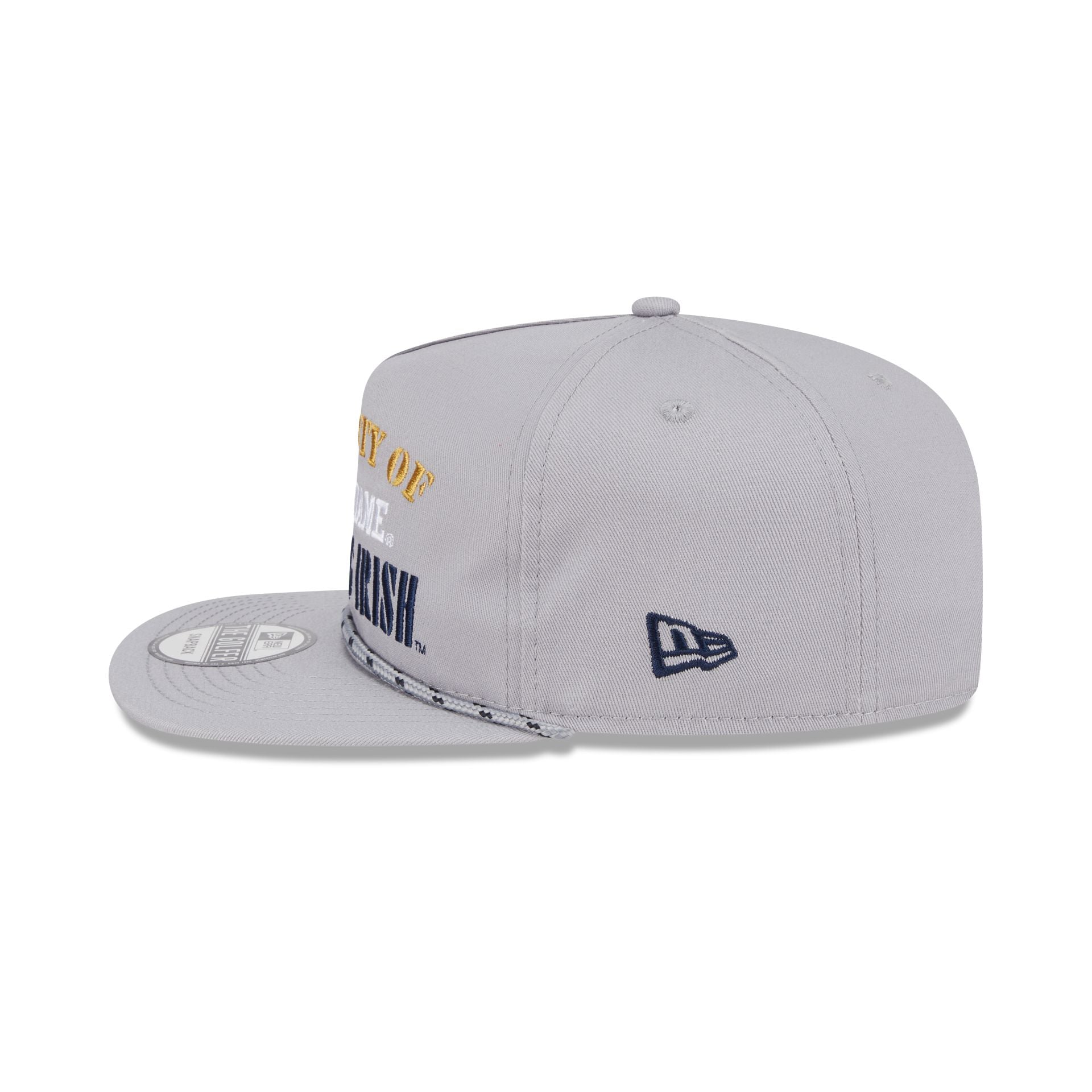 Notre Dame Fighting Irish Vintage Gray Rope Golfer Hat